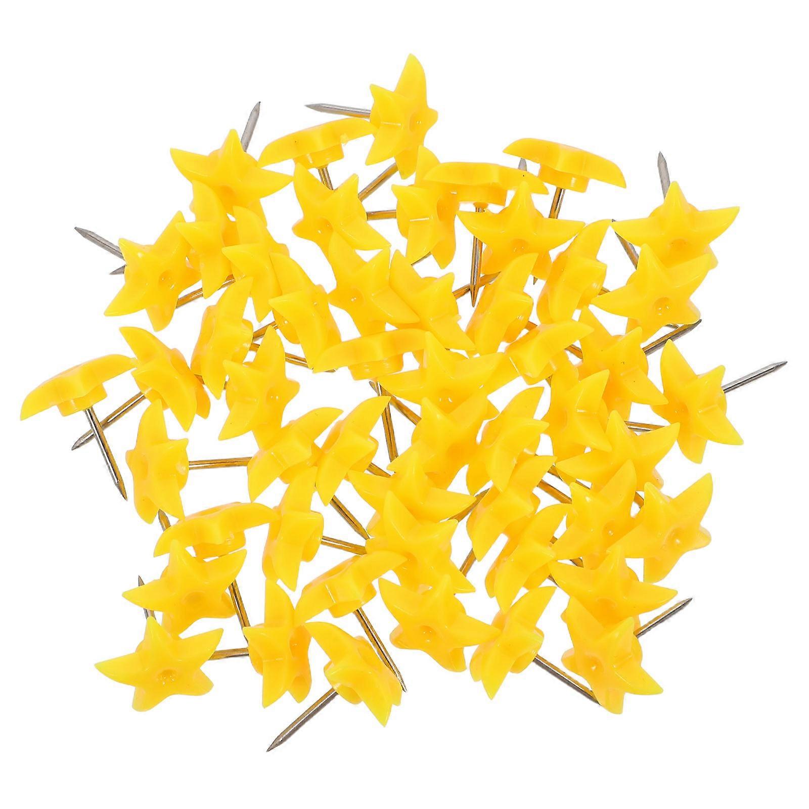 Memo Board Tacks Star Design Plastic And Metal Fixing Items For Bulletin Boards 50Pcs