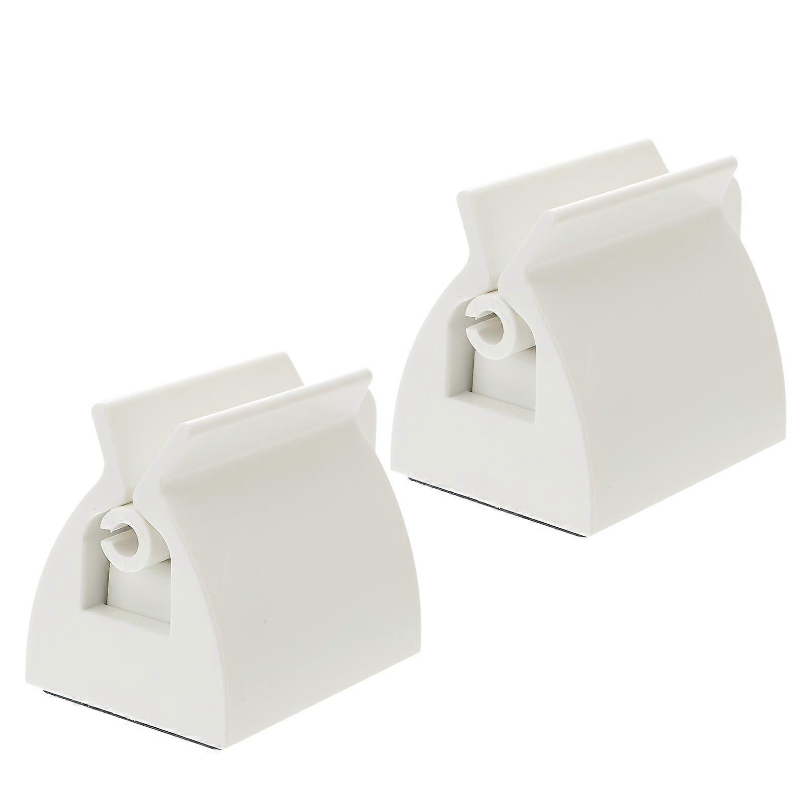 Toothpaste Rolling Squeezer Dispenser White Durable Plastic Bathroom Accessory Holder Accurate Dispensing Design