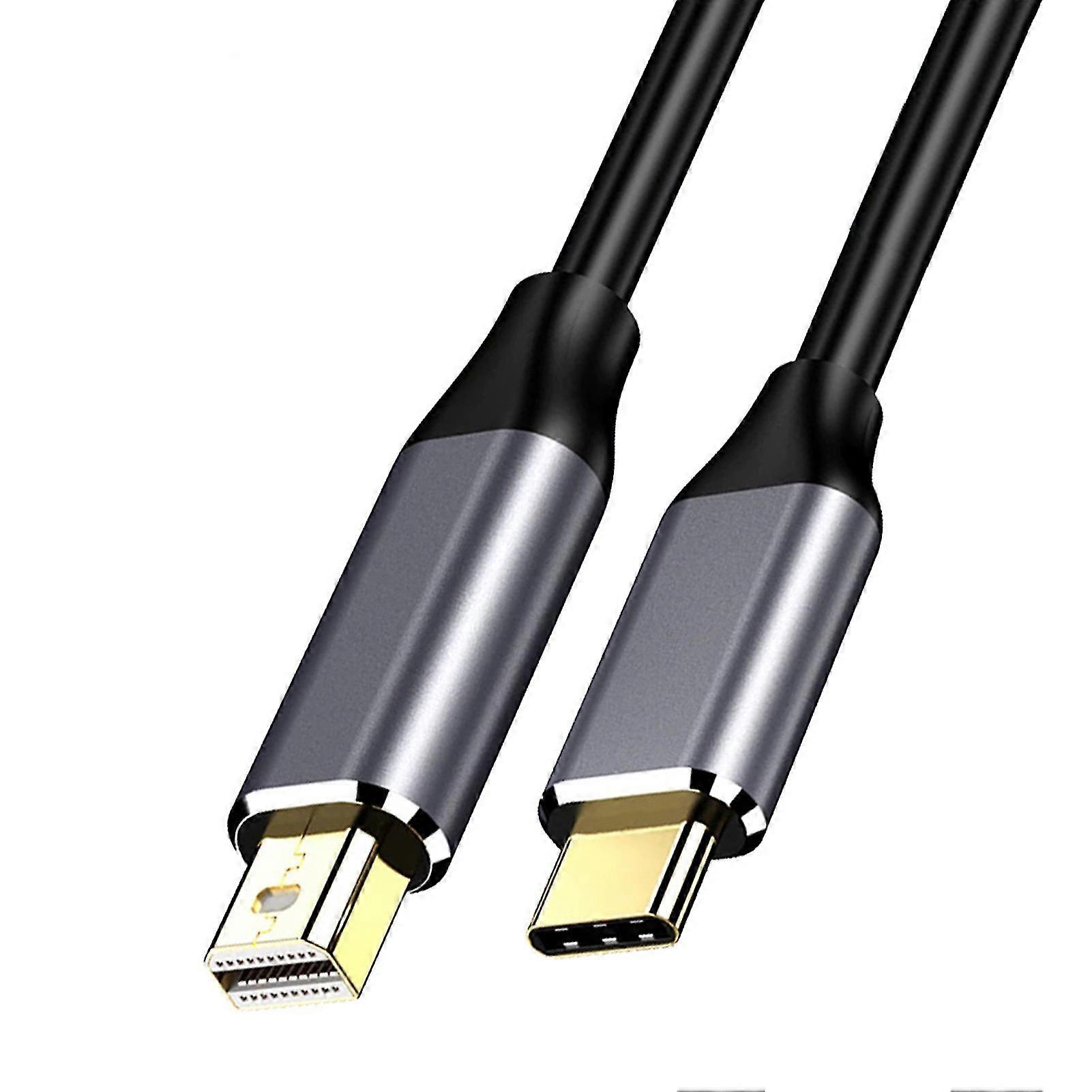 4K Type-C - Mini DisplayPort Adaptör Kablosu Dizüstü Bilgisayar için 1.8m Tak ve Çalıştır