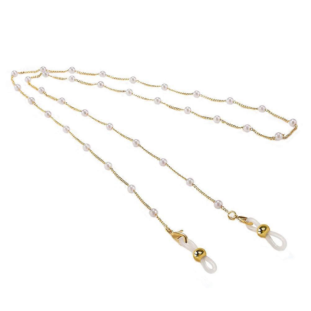 Eyeglass Chain Strap Anti-Slip Prevent Glasses from Falling Eyewear Golden 79x0.3x0.3cm 1Pack