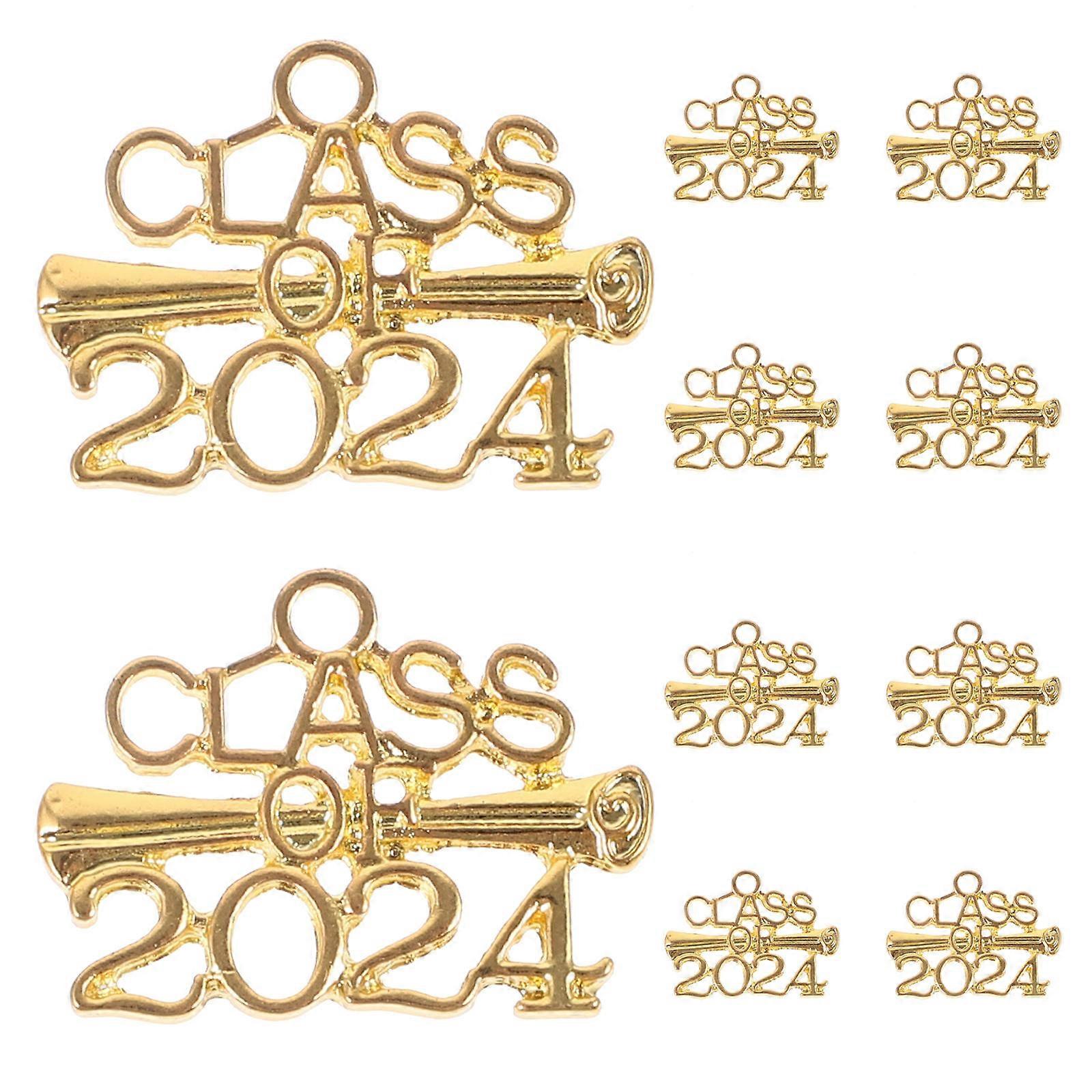 ジュエリーメイキングアクセサリーチャームペンダント新年のテーマ家族2.30X1.70X0.20CMゴールデンDIYブレスレット10個