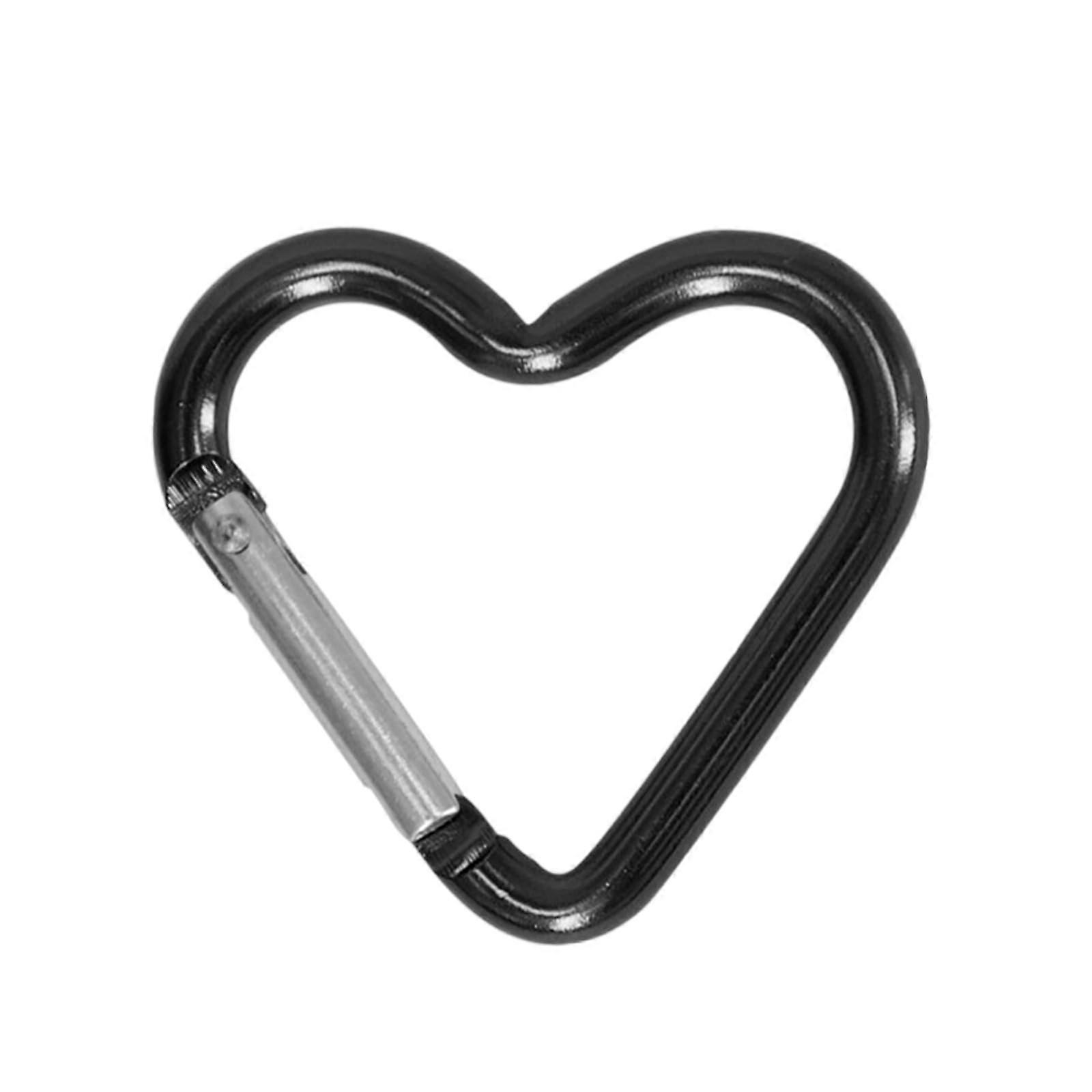 Light Heart-shaped Keychain Clip for Bags, Keys and Backpacks, Metal, Pink, Compact and Lightweight