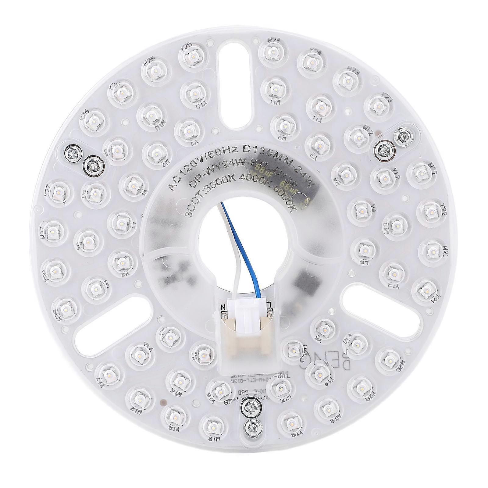 Panneau lumineux LED magnétique de remplacement pour ventilateur de plafond de 5,3 pouces, 24 W, 3 CCT, intensité variable, avec fonction mémoire