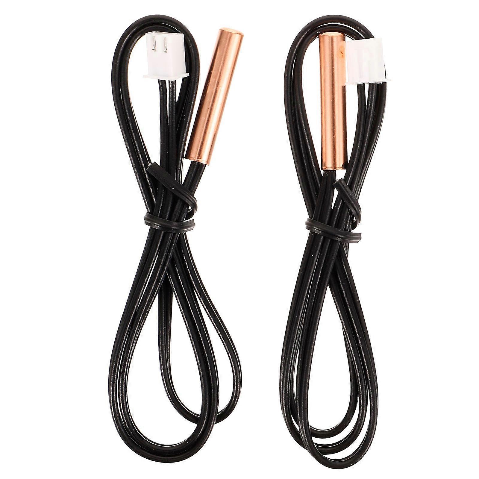 2pcs Air Conditioner Thermistor Probe Temperature Sensor Accessory with Copper Head