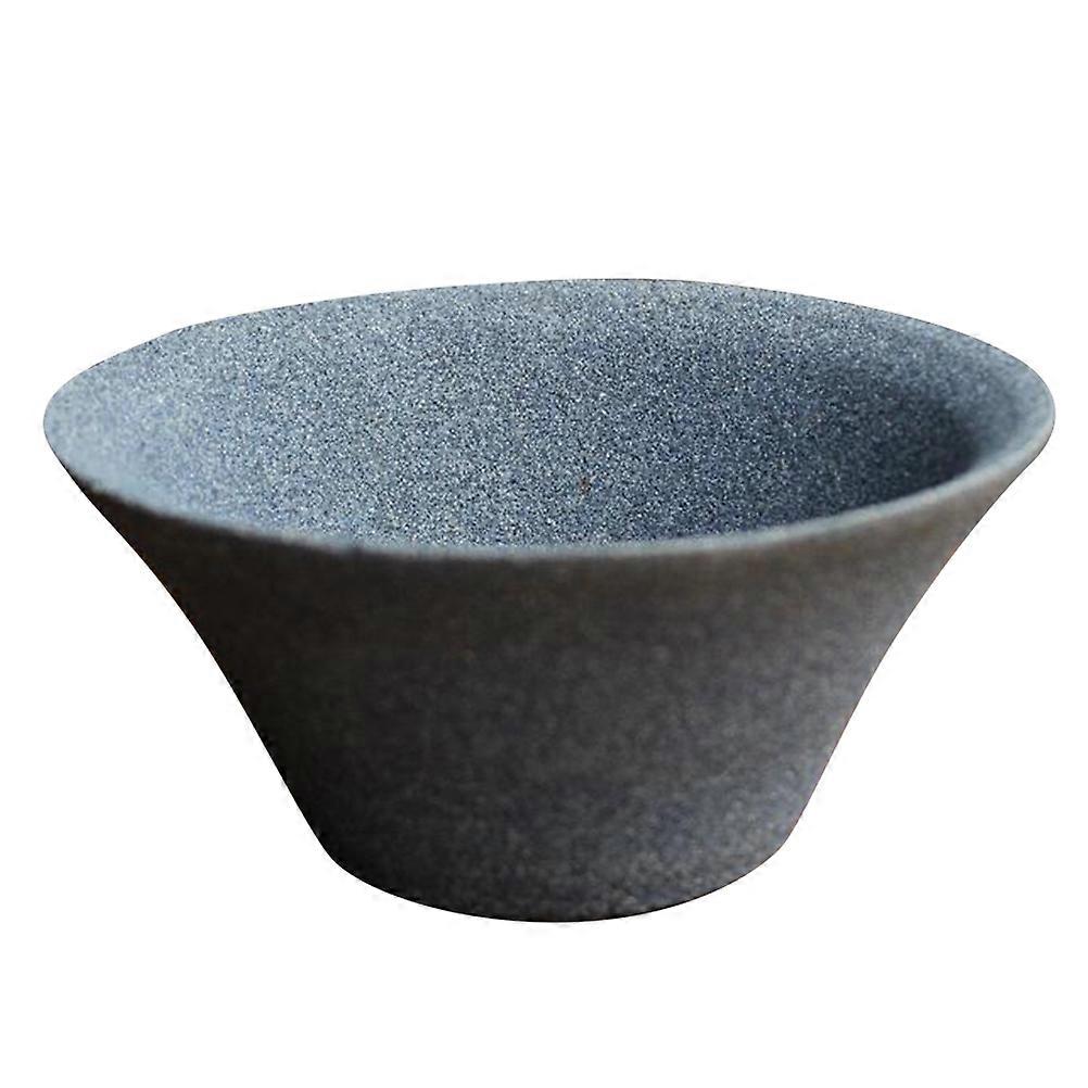 Porcelain Tea Set Ceramic Coffee Filter Cup Grey 9.5x4cm for Families Pattern with Thick Base Tea Brewing 1Pcs
