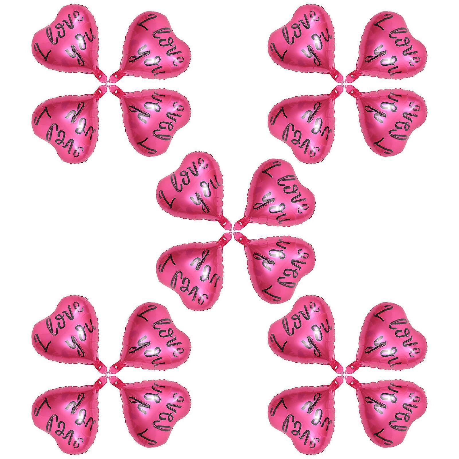 20pcs Heart Shaped Aluminum Foil Balloons – Durable, Safe & Convenient Party Decorations for Weddings, Valentine's Day, and Birthday Celebrations –