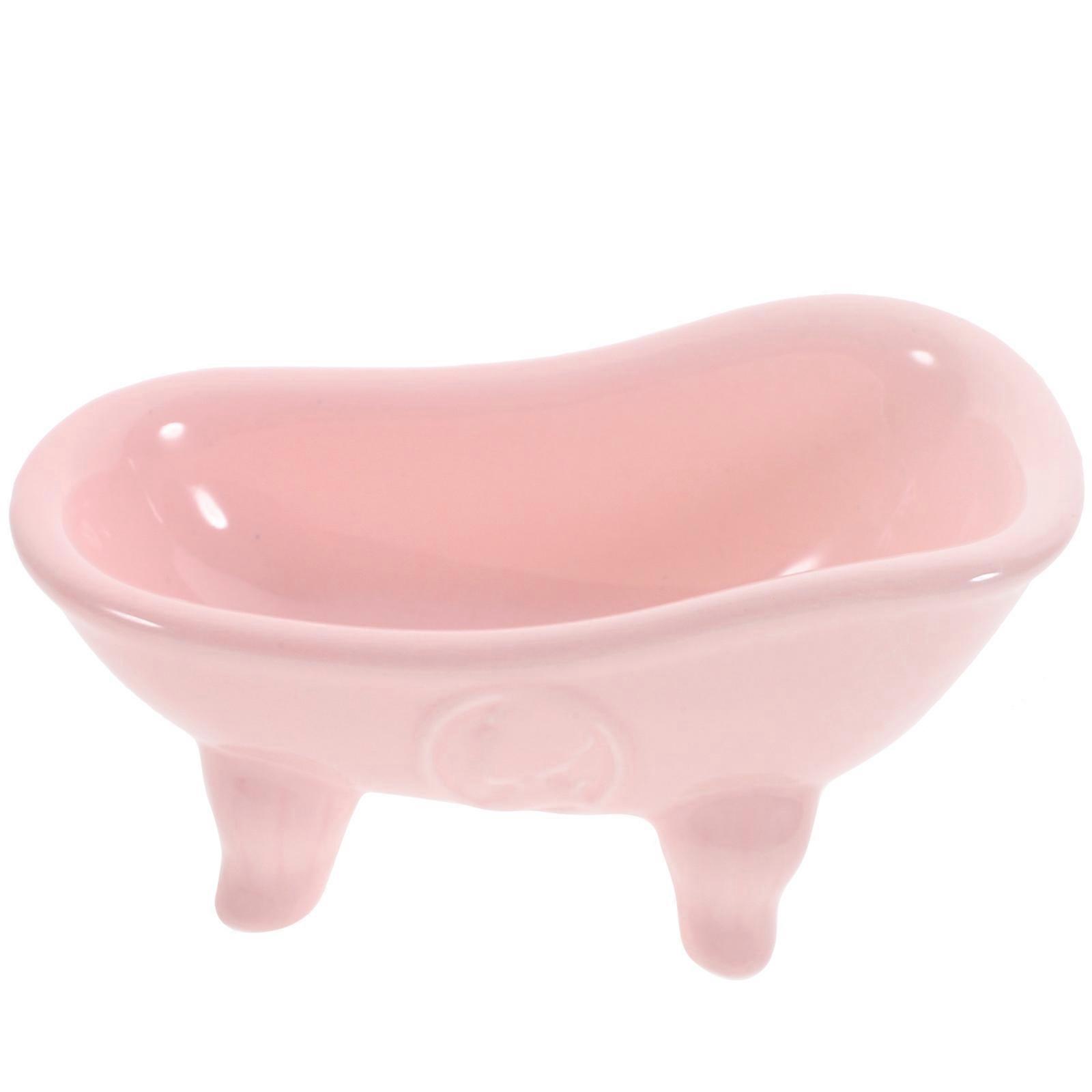 Decorative Soap Dish Ceramic Rectangular Draining Hole Design For Bathroom 15X7.3X7.5CM 1Pack
