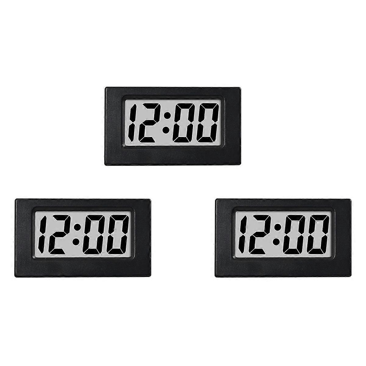 Mini Clock LED Screen Lectronic Digital Alarm Desktop Clock Black