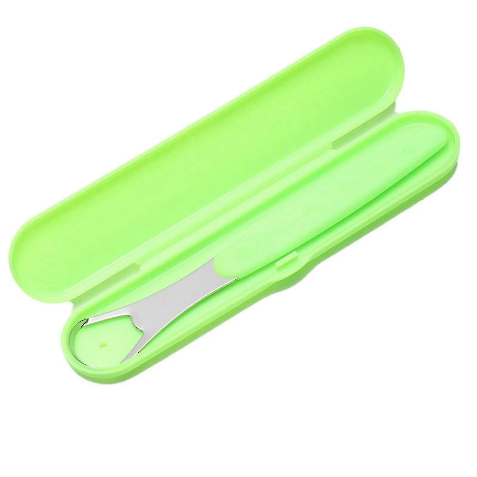 منظف اللسان الفولاذ المقاوم للصدأ مجموعة اللسان مكشطة اللسان فرشاة الكبار رائحة الفم الكريهة