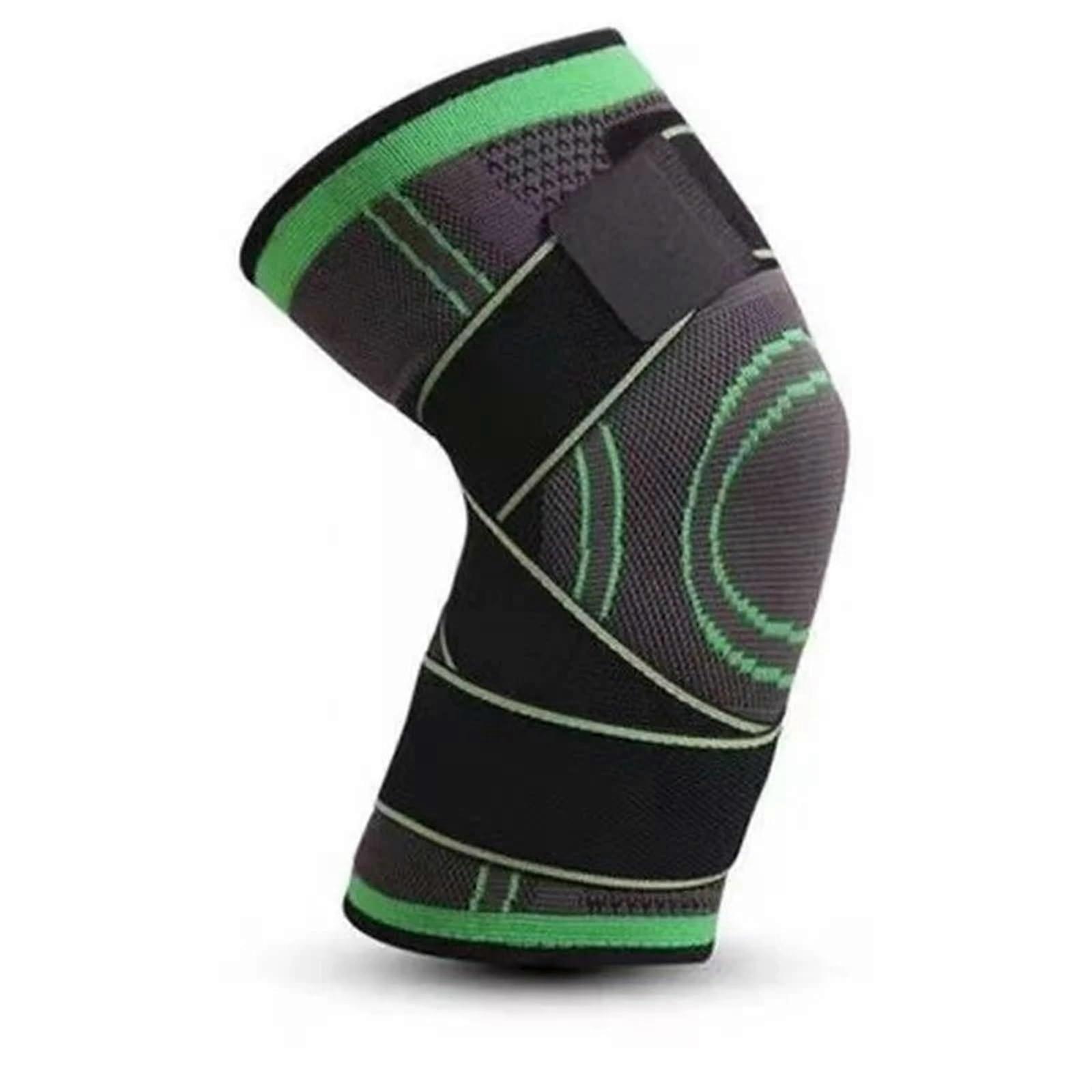Knee Pads Sports Compression Knee Support for Running and Basketball, Elastic Pressure Fit, Green XL