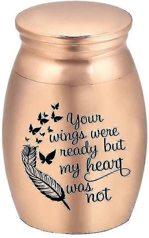 Small Keepsake Urns For Human And Pet Ashes Mini Cremation Urn Stainless Steel Ashes Memorial Holder, 30x40 Mm