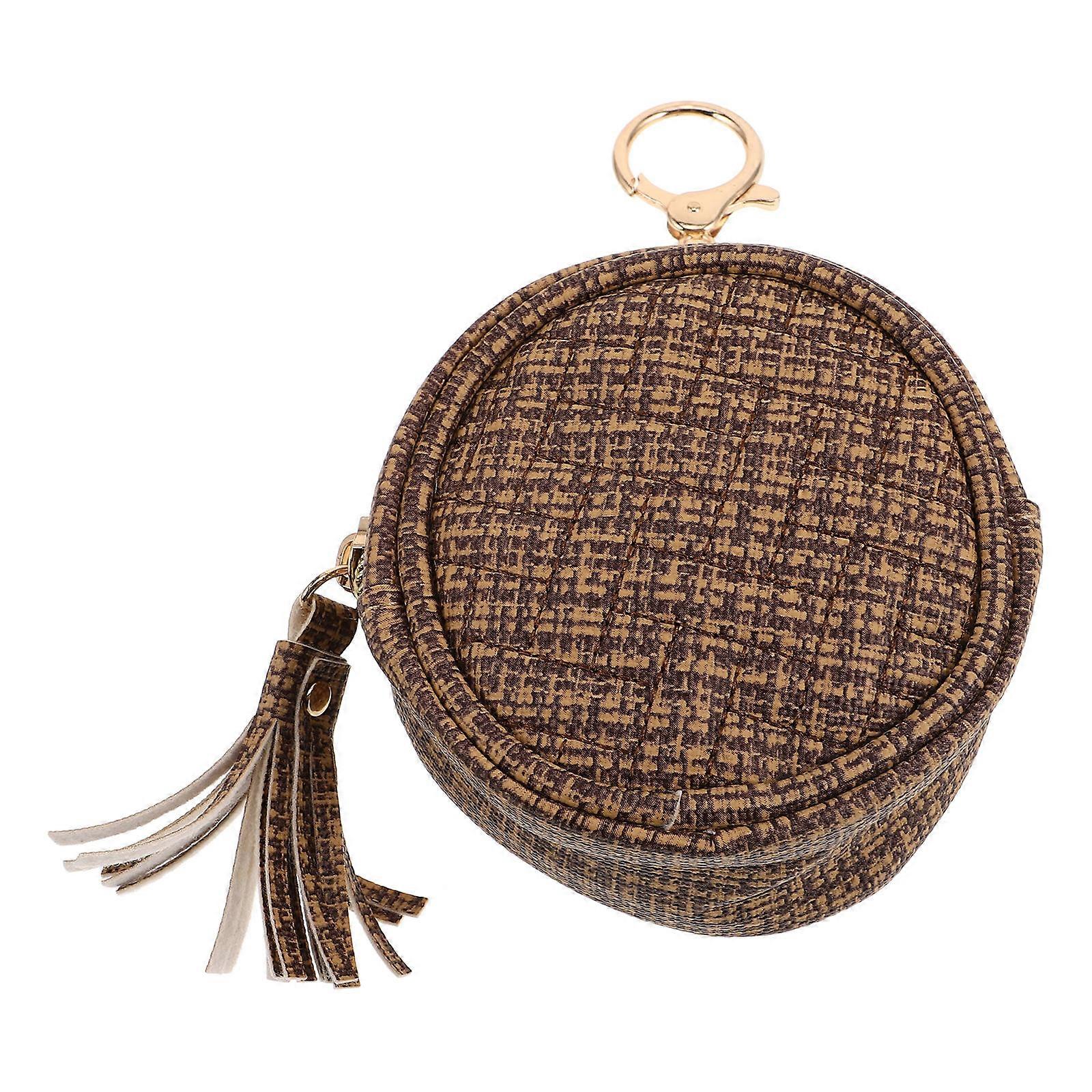 Car Key Case Women Coin Storage Small Item Organizer Fashionable Tassel Style Multi 1Pack