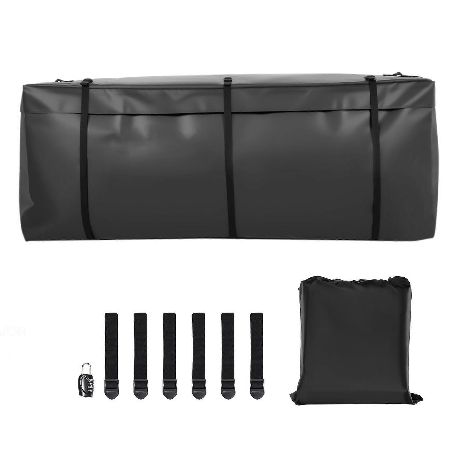 Bolsa de Carga para Engate, PVC 840D Impermeável, 57,48 x 19,49 x 23,82 pol (16 Pés Cúbicos), com Alças Reforçadas
