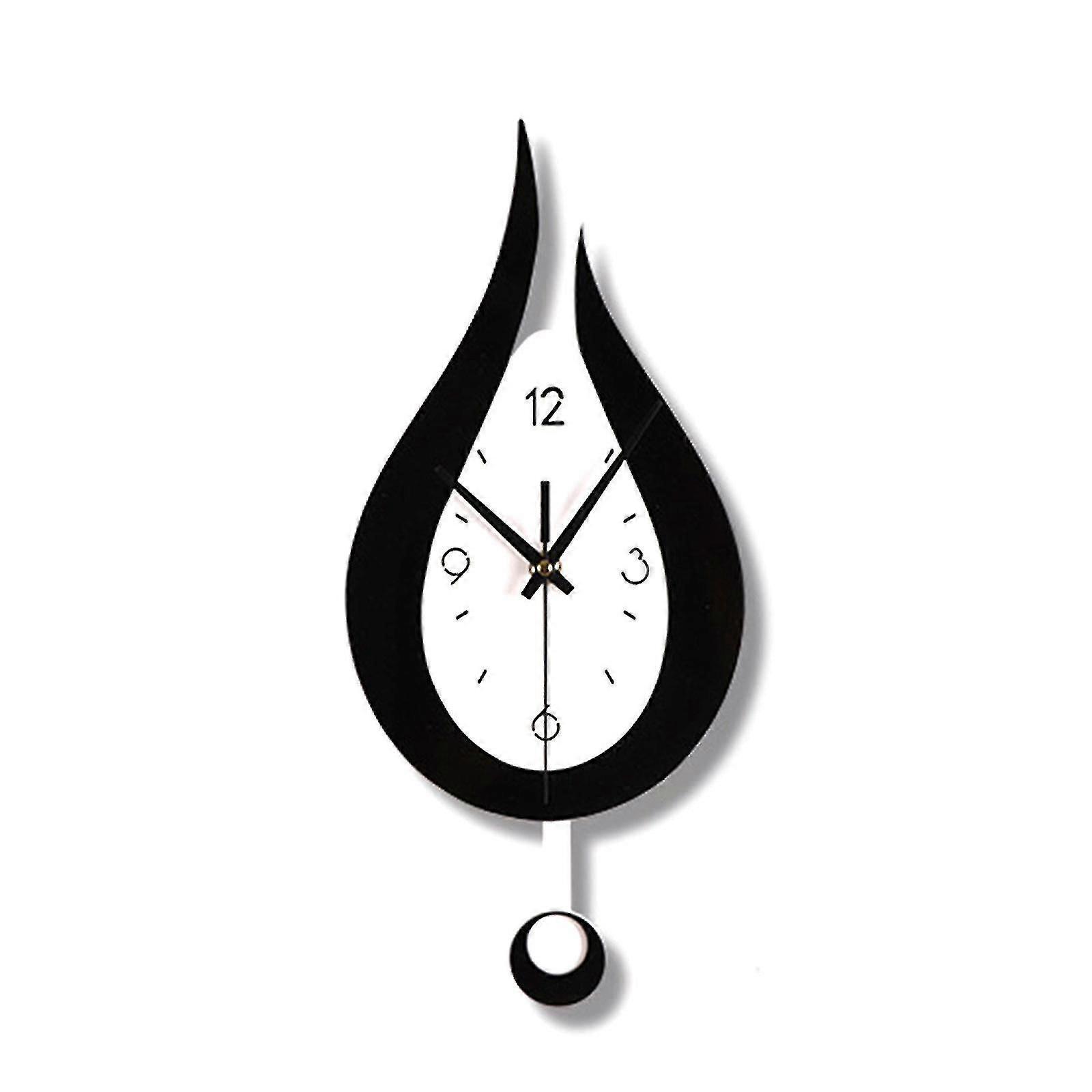 Modern Water Dropping Design Wall Clock Creative Acyrlic Pendulum Clock