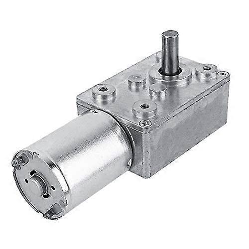 DC 12V Worm Gear Motor Reversible High Torque Metal Gearbox for Robotics and DIY Projects (20 RPM)