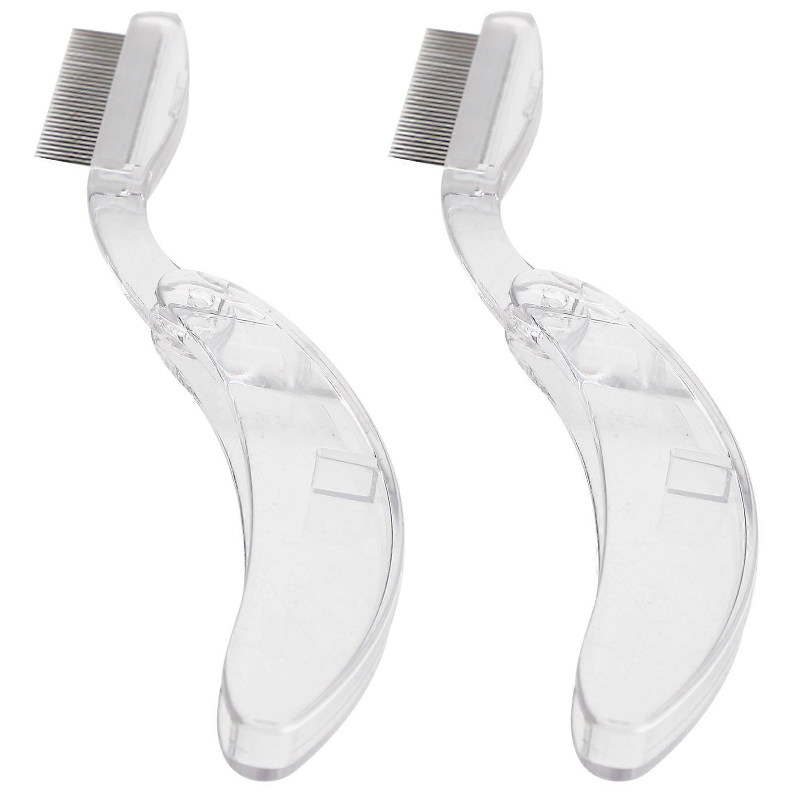 Eyebrow Comb Stainless Steel Lash Comb Professional Use 6 5x2x0 8cm Separating Lashes 2Pcs