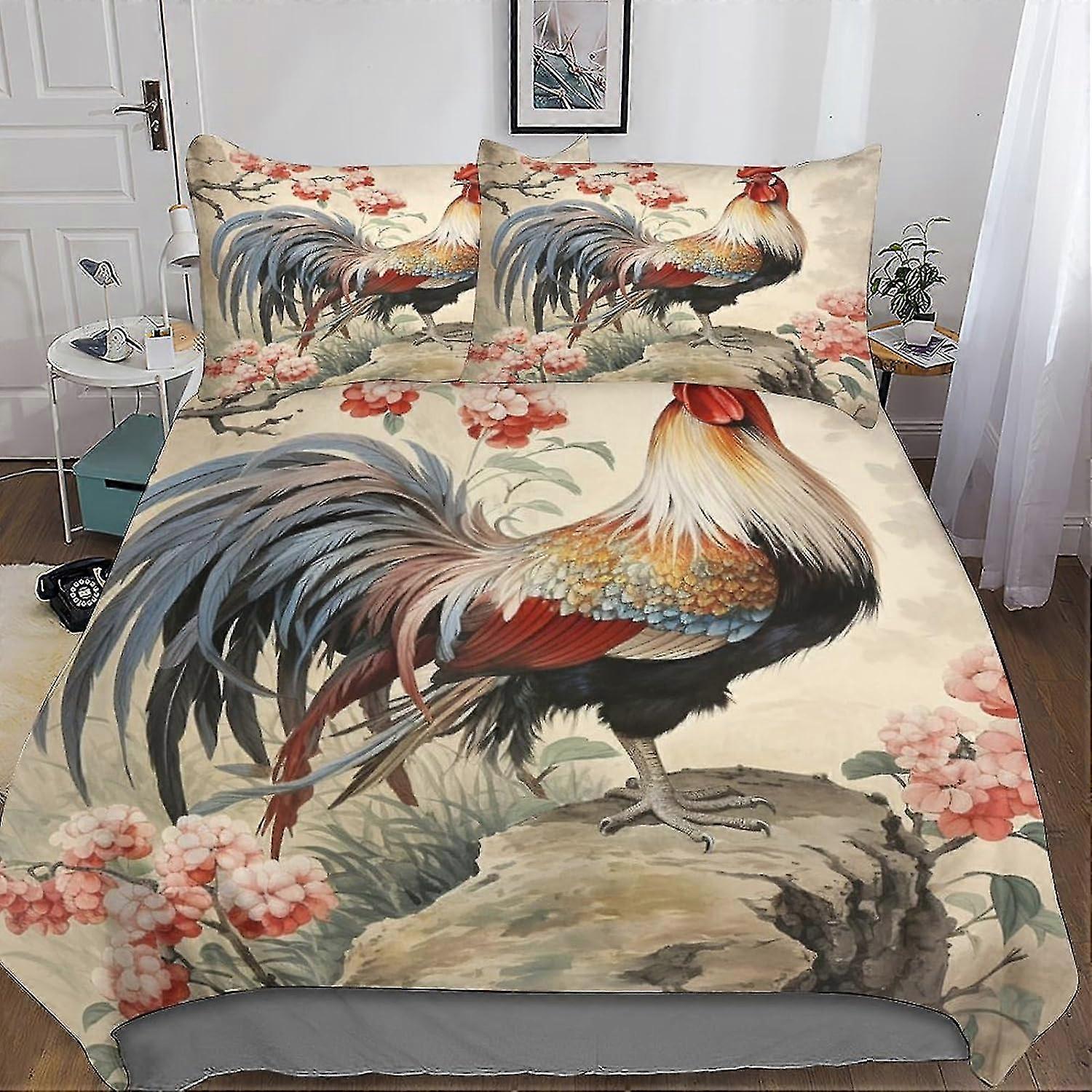 3D Printed Duvet Cover Set in Animal Print with Soft Microfibre Fabric, Easy Care and Hotel Quality Bedding with Pillowcase