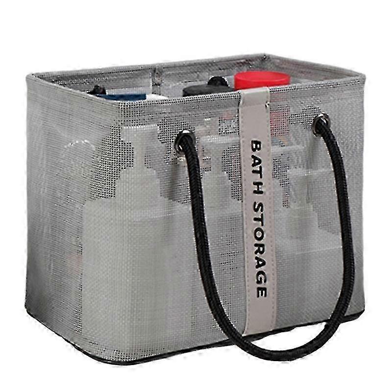 Mesh Toiletry Bag with Handle, Quick Drying, Heavy Duty, Large Capacity for Bathroom Travel