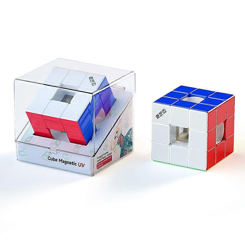 QY Toys Racing Hollow Cube 3x3 (Magnetic Version UV Coating) Innovative Hollow Core Design, 57mm Stickerless Speed Cube