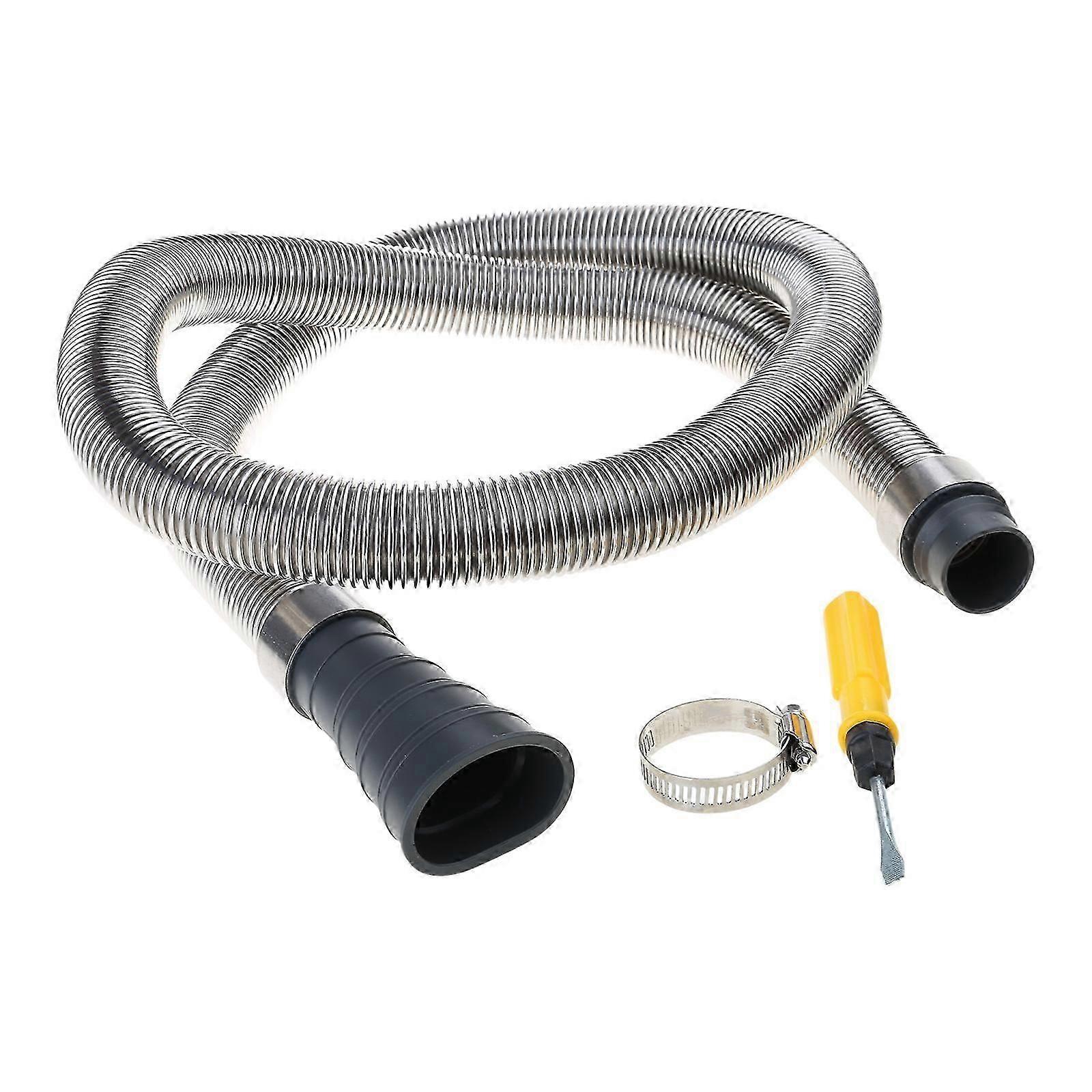 Stainless Steel Drain Hose Washer Drain Hose Washing Machine Part Perfect for Households and Commercial Laundry Rooms