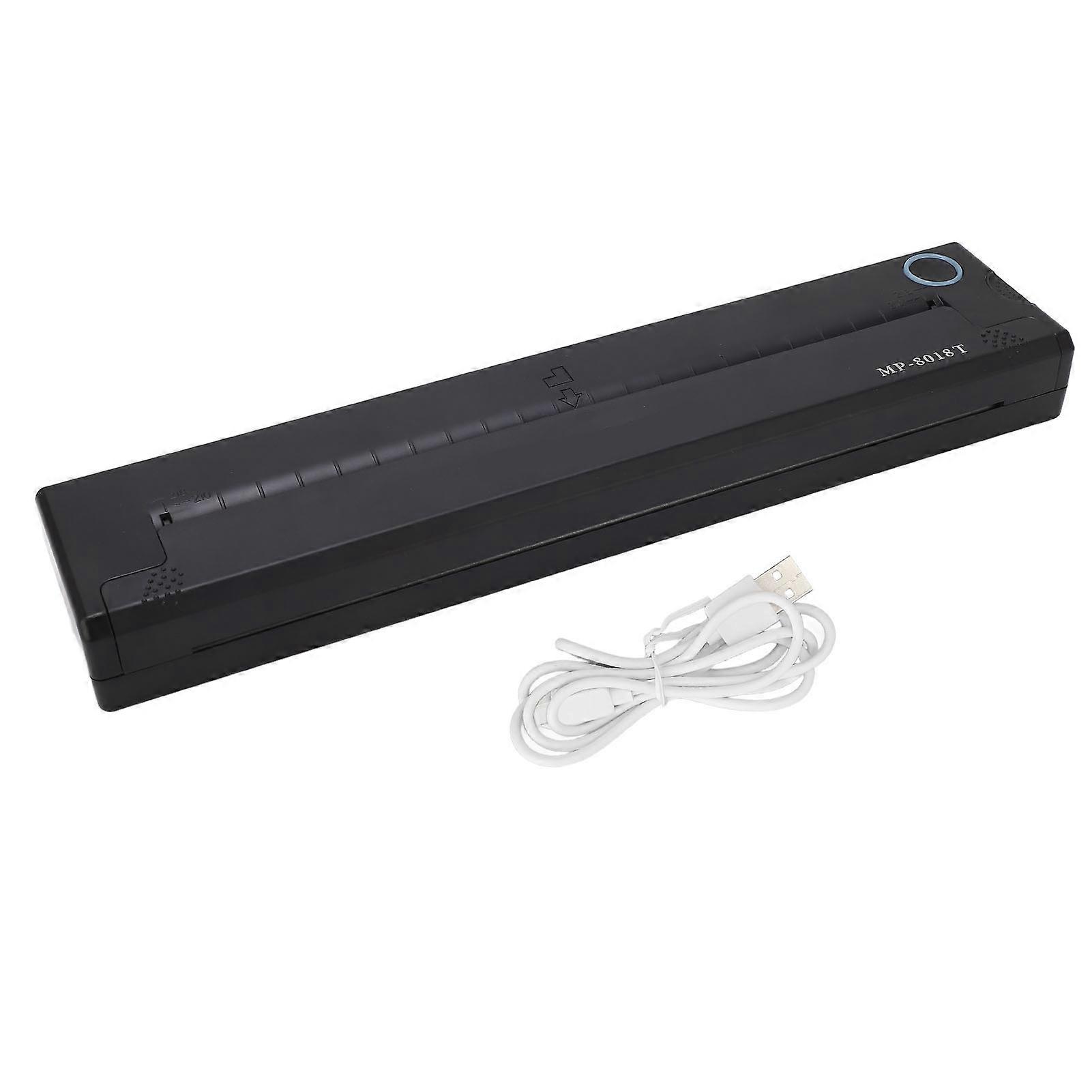 Compact Wireless Tattoo Stencil Printer with 2000mAh Battery - Black