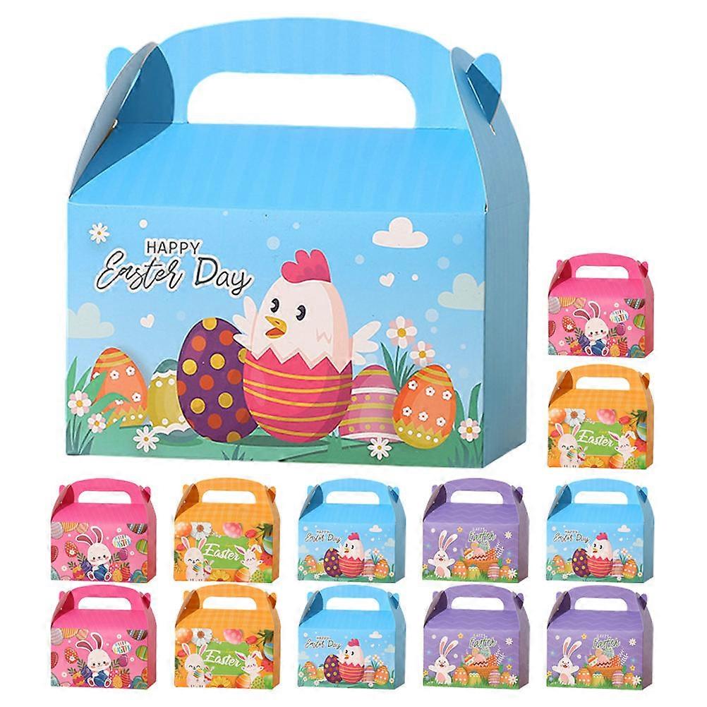 Handheld Packaging Boxes Party Supplies Assorted Color 16.00X16.00X9.00CM Multipurpose 12Pcs