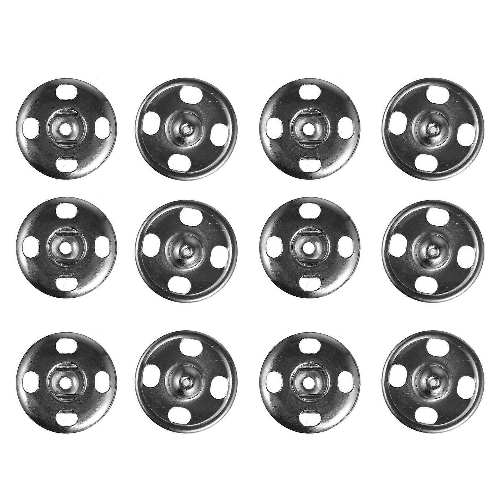 50 Pairs Premium Metal Snap Fasteners   Invisible Buttons for Coats, Shirts & DIY Projects, Easy Install, Durable & Smooth Finish