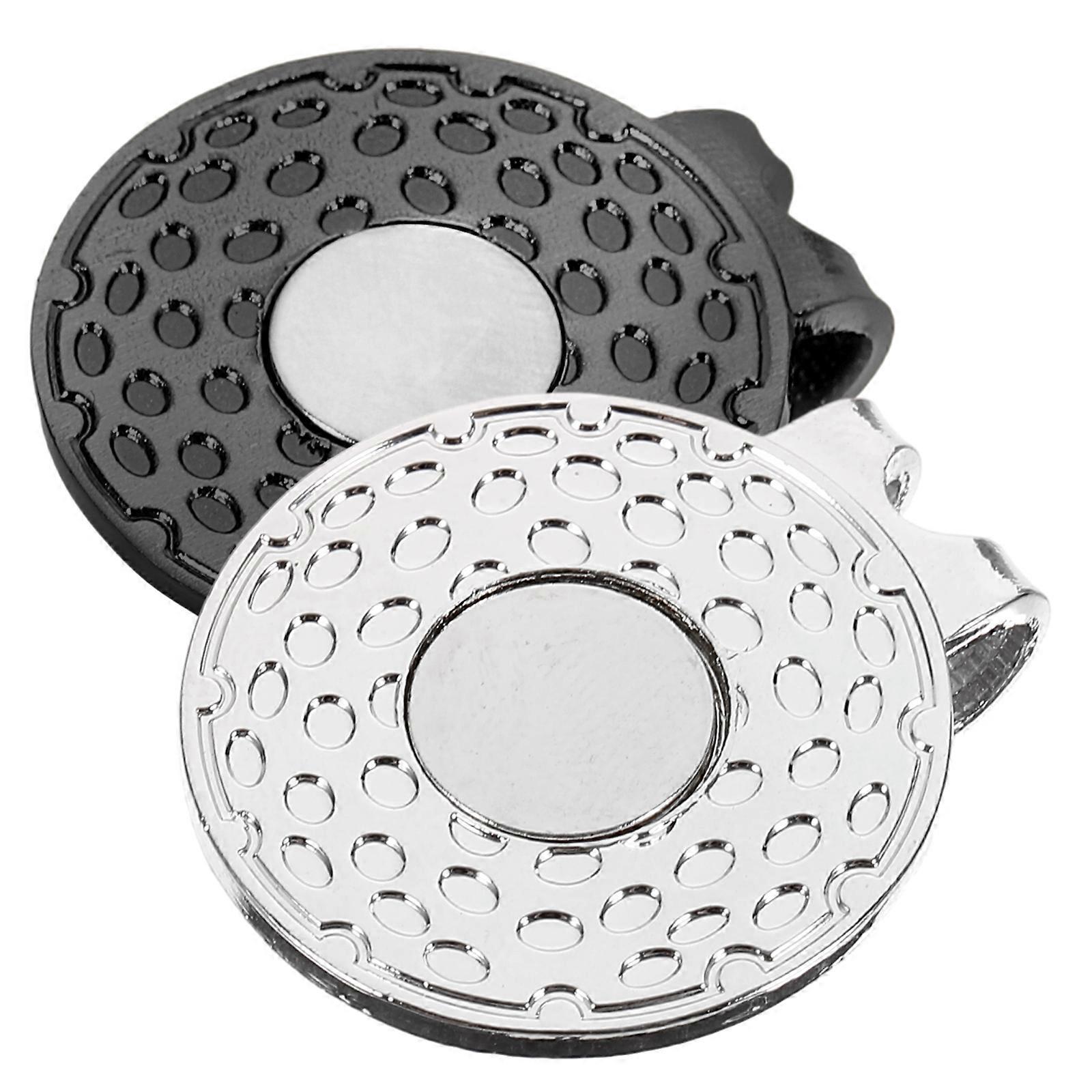 Golf Hat Clip Simple and Elegant Design Golfing Accessories Round Shape 2Pcs