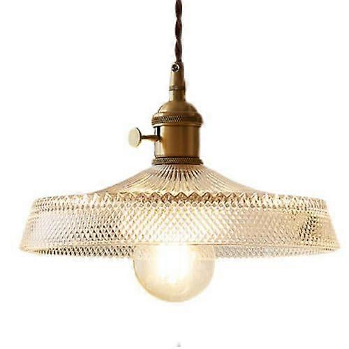 Flushmounted ceiling light, Nordicstyle glass pendant light, hatshaped hanging lampshade