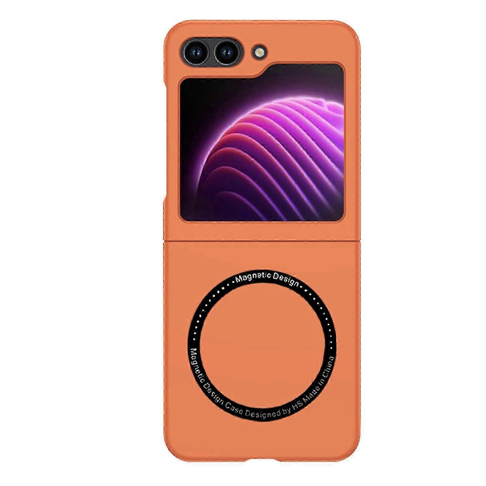 Z Flip 5 case, Slim Magnetic Case with Hard Bumper,Compatible with Magsafe Vehicle Mount,Screen Camera Protect Shockproof