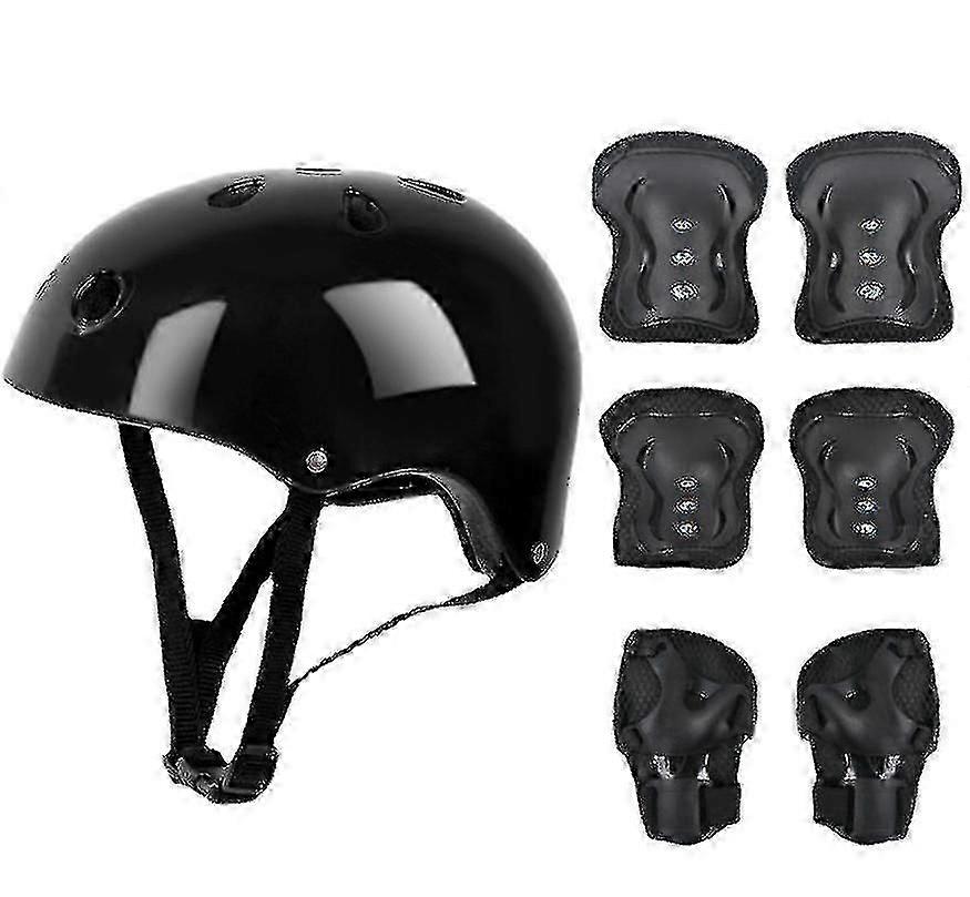 7 PCキッズ保護ギアセットローラースケートヘルメット肘の膝のパッドスケートボードサイクリングスクーター