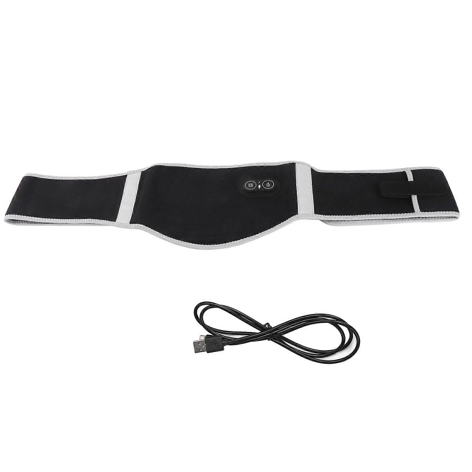 Heated Waist Belt Temperature Adjustable Soft Vibration Massage Lower Back Heating Pad