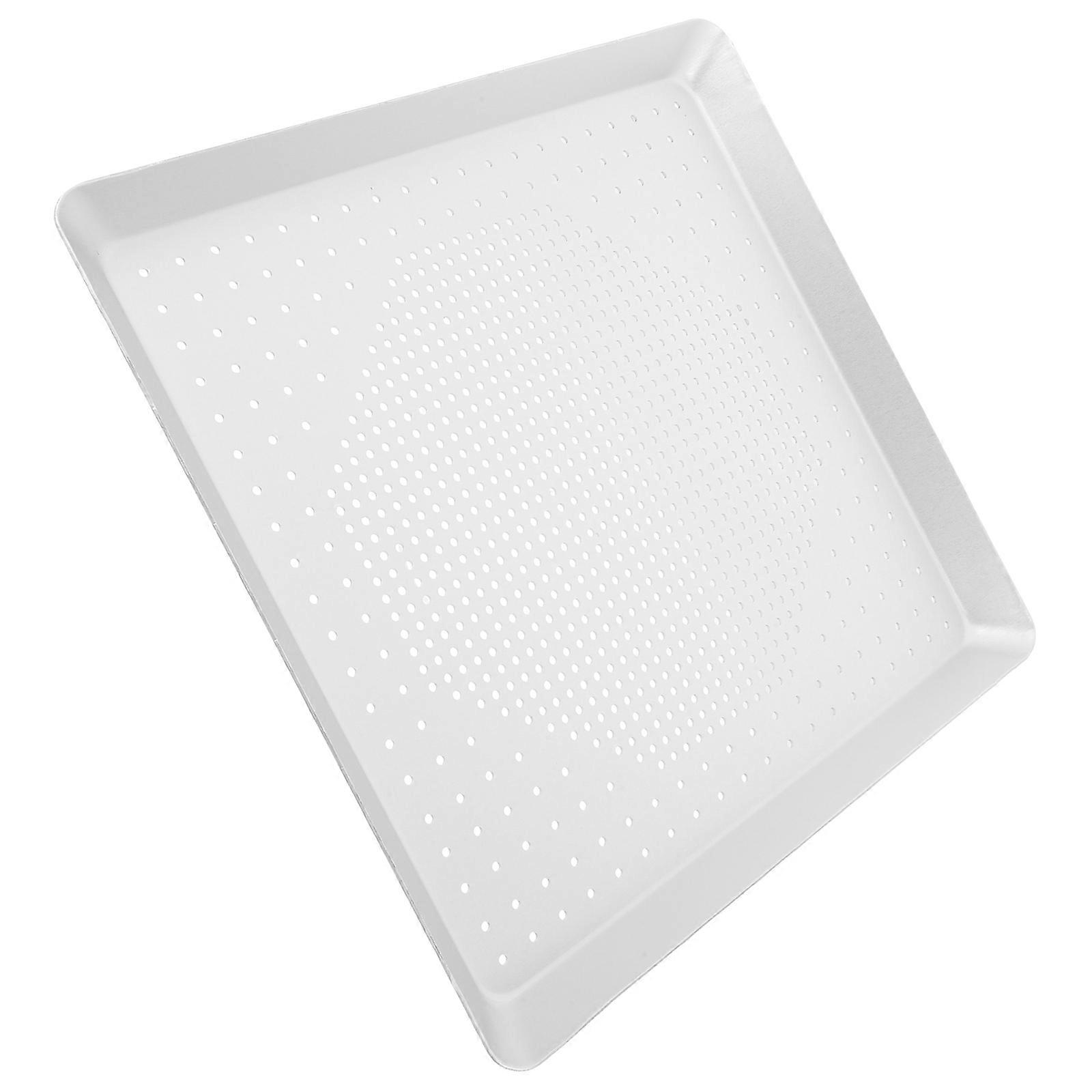 Nonstick Rectangular Pizza Tray with Aluminum Alloy Crisper Pan for Even Heat Distribution in Home and Kitchen Use