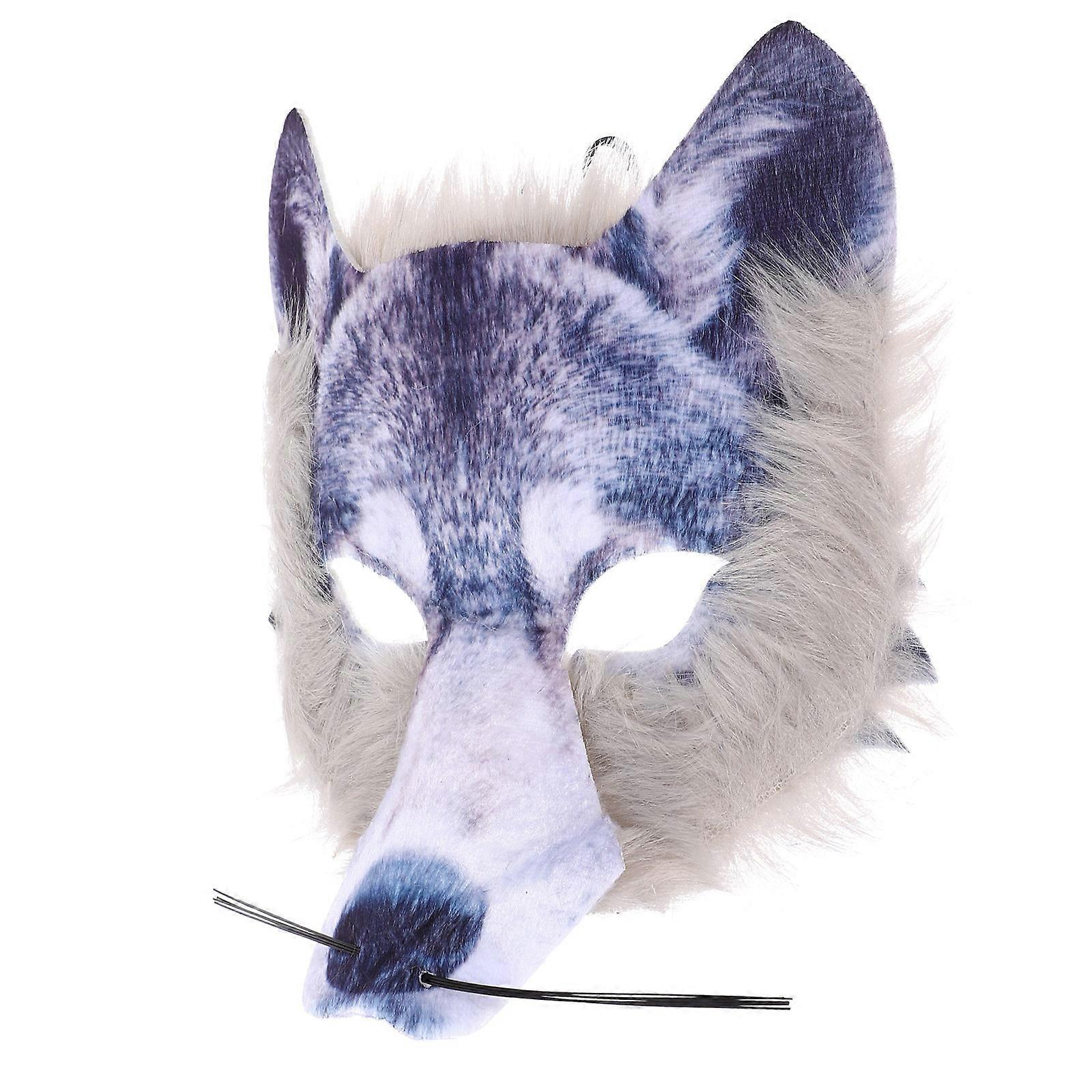 Realistic Wolf Cosplay Mask for Halloween, Carnival, Masquerade, Costume Balls, and Music Festivals – Half Face Performance Prop