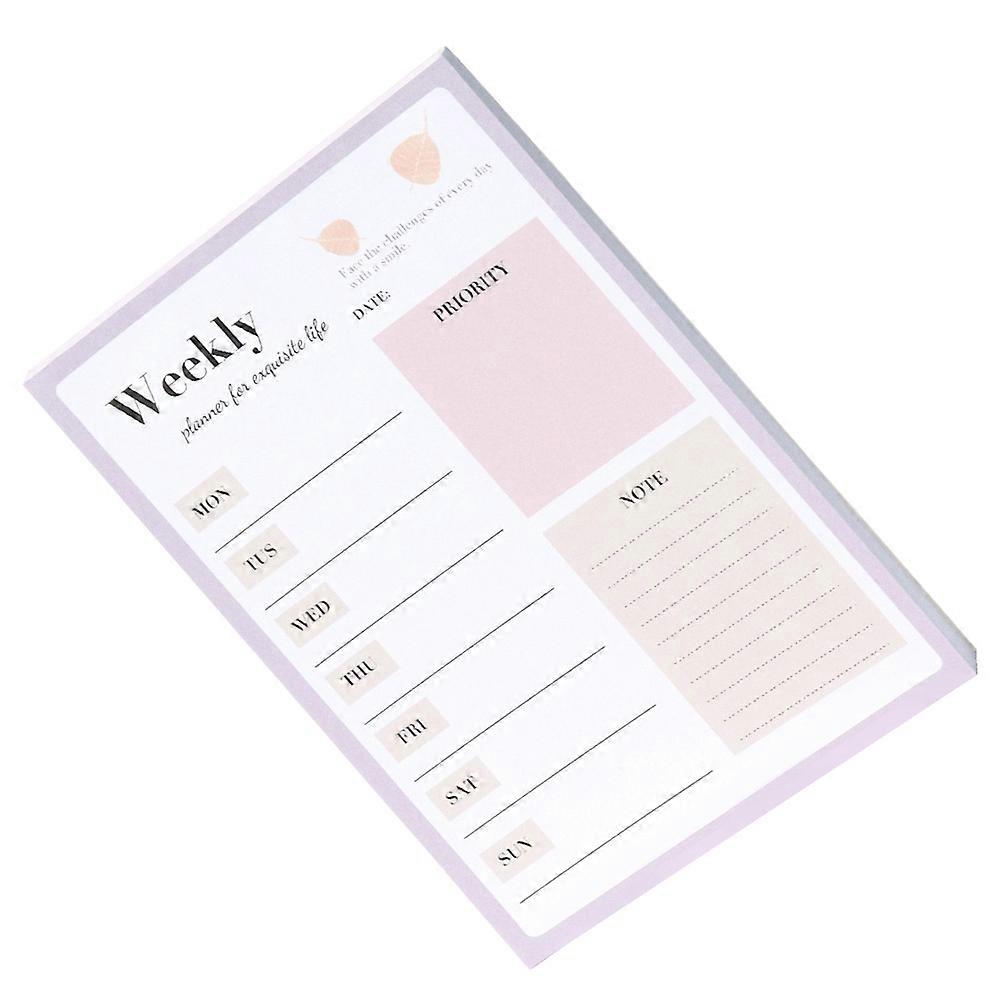 Weekly Plan Notepad Office Memo Pad Rectangular Shape Two Side Offset Paper Writing Memo 1Pack