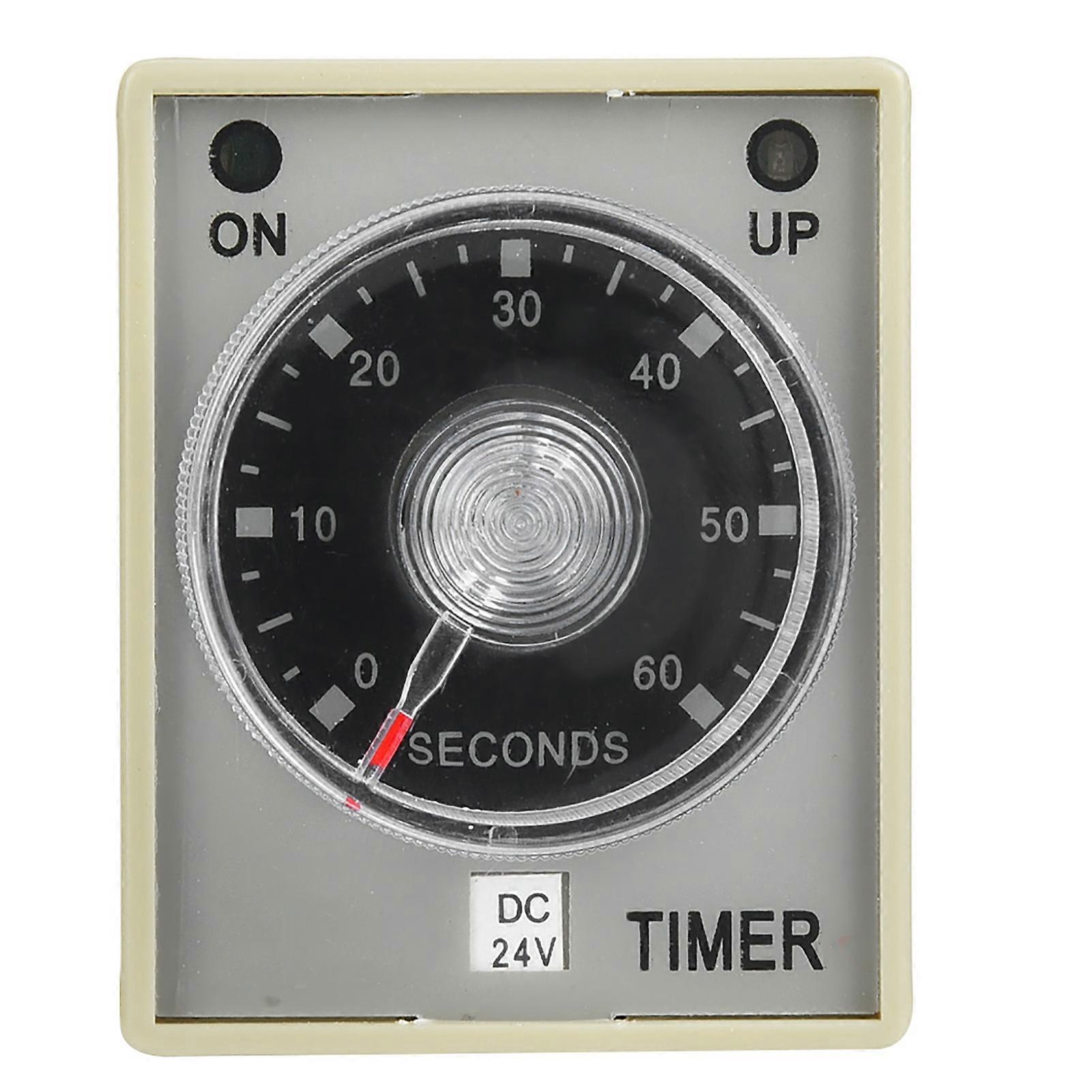 Electronic Time Relay 8 Pins Release Delay Timer 35mm DIN Rail Mount 60S Delay Range (DC24V)