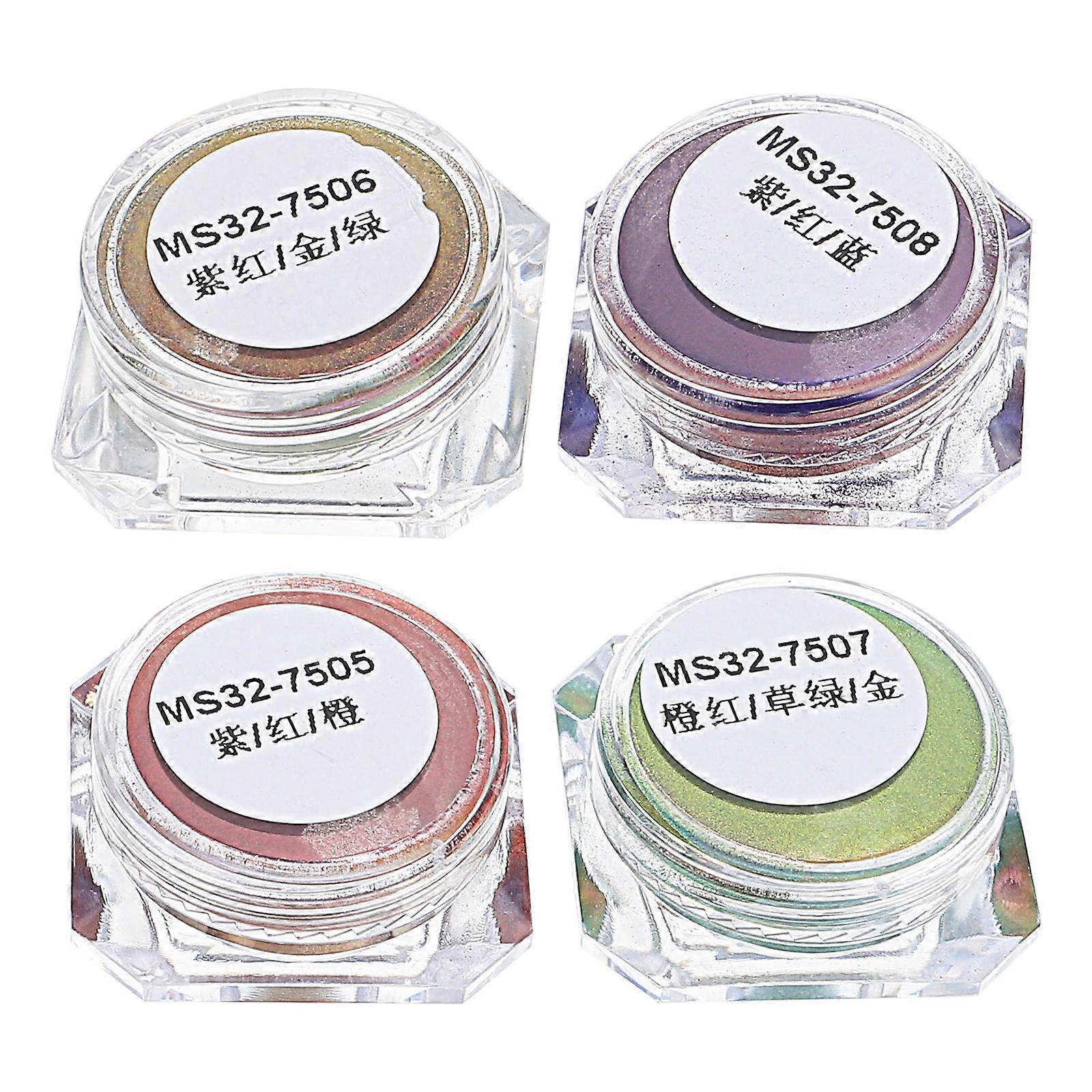 4 Pcs Pearlescent Mica Powder Set Epoxy Resin Pigments for Crafts, Soap Making, , Nail Design & Epoxy Projects
