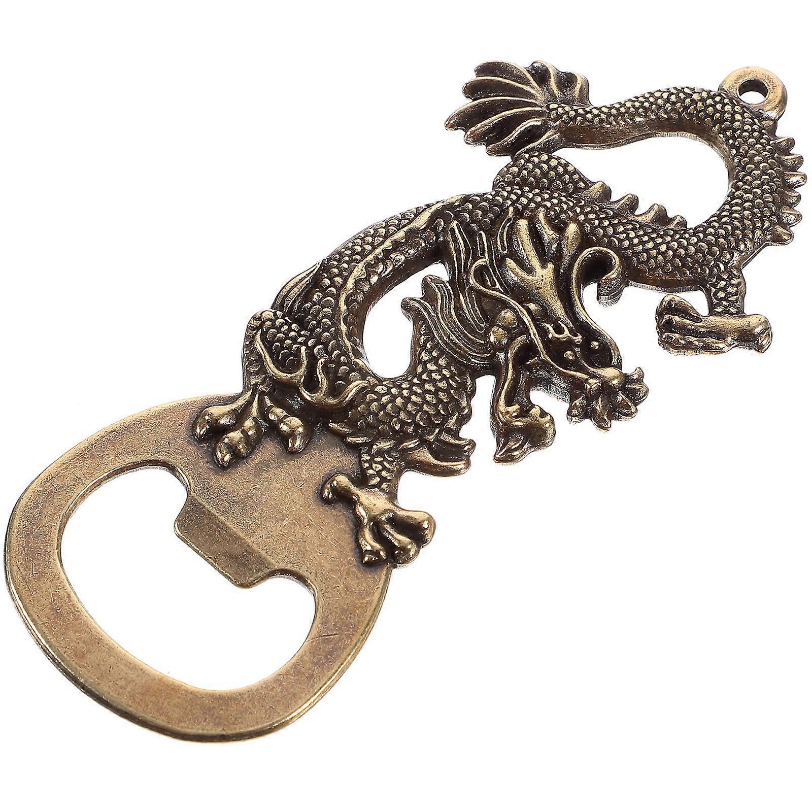 Retro Bottle Opener Dragon Shape Brass Outdoor Activities 1Set