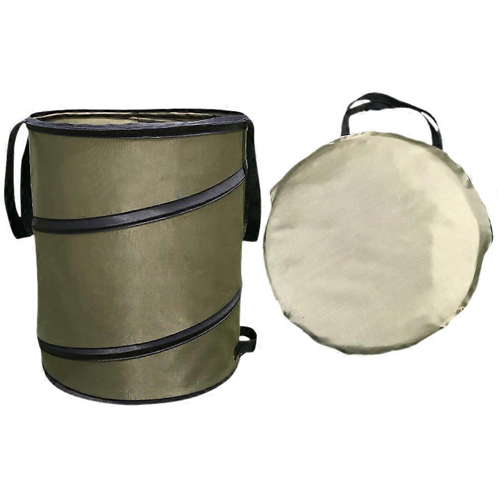 Garbage Can Outdoor Folding Trash Can Car Garbage Bin Beach Trips Barbecues Dark .7×13.4×13.4in Storage 1Set