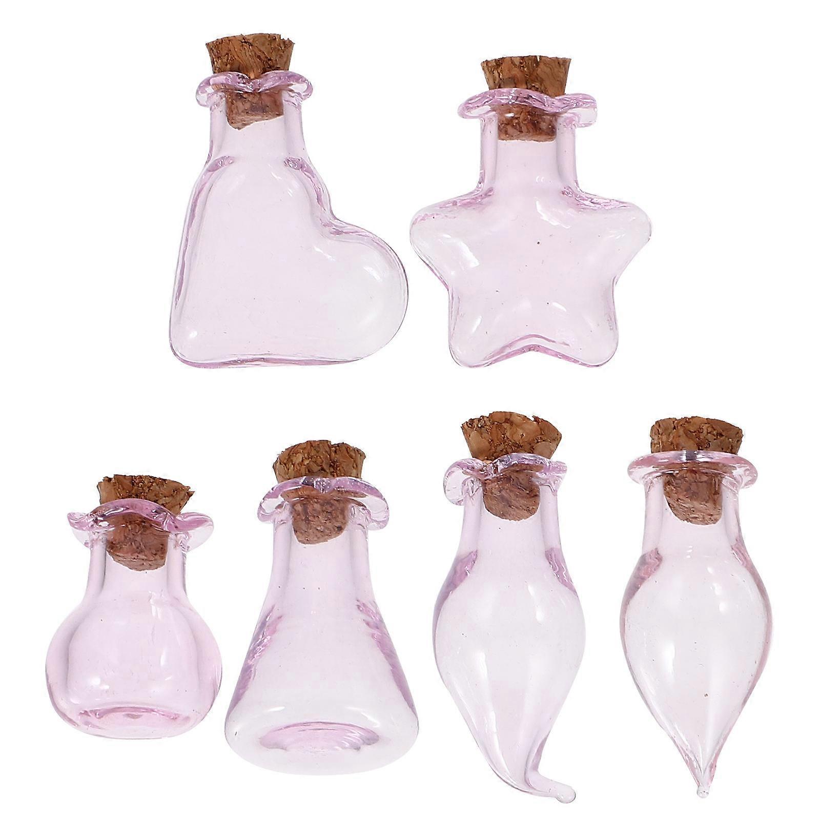 6pcs Mini Wishing Bottles with Cork Lids – Decorative Glass Jars for Wedding Favors, DIY Crafts, and Airtight Storage of Messages and Keepsakes
