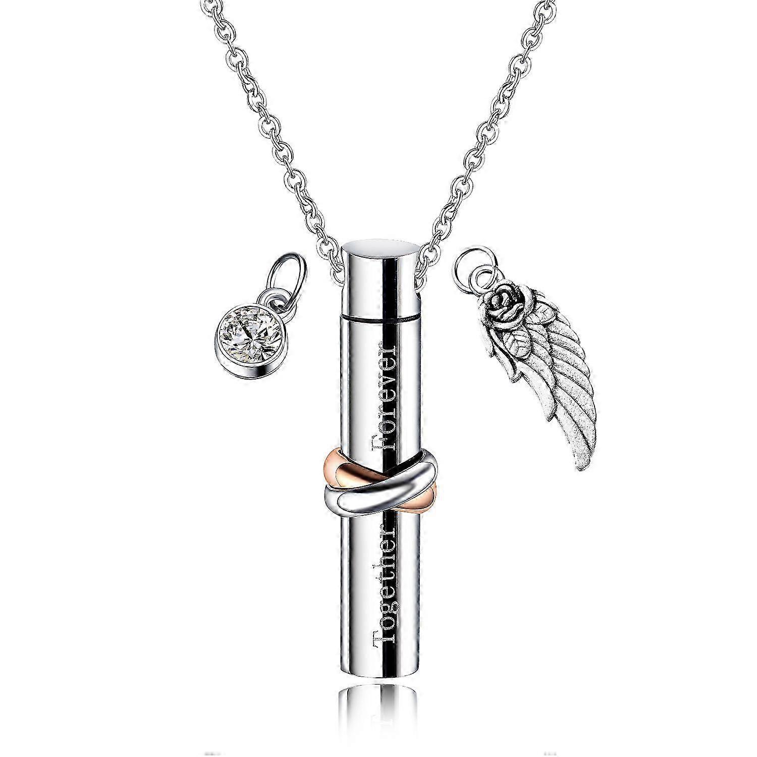 HG Jewelry Urn - Personalized Memorial, Cylinders Together, for Human, Pet