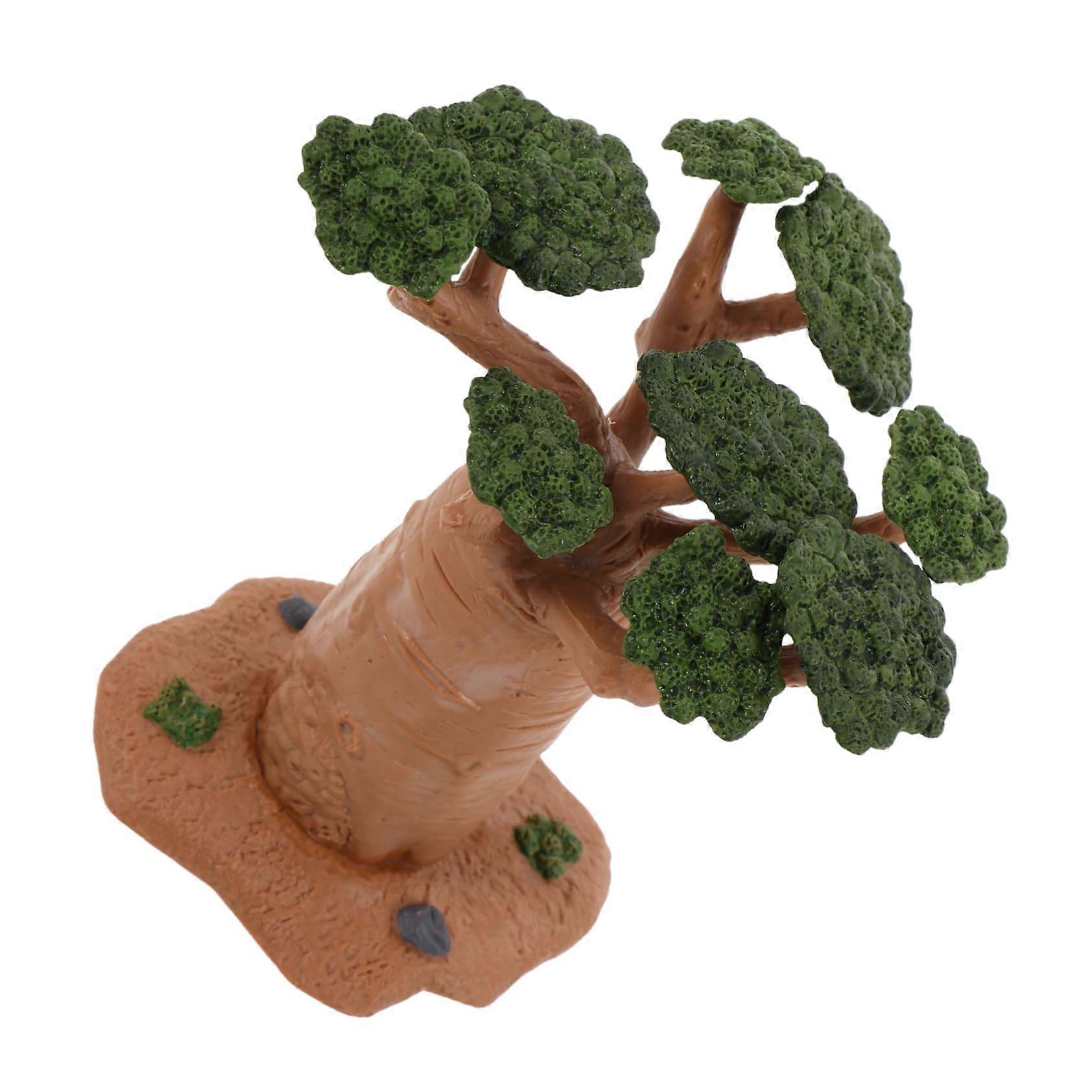 Bread Tree Model Miniature Trees for Diorama Landscape, Mini Coconut Tree PVC Model for Crafts and Cardboard Base