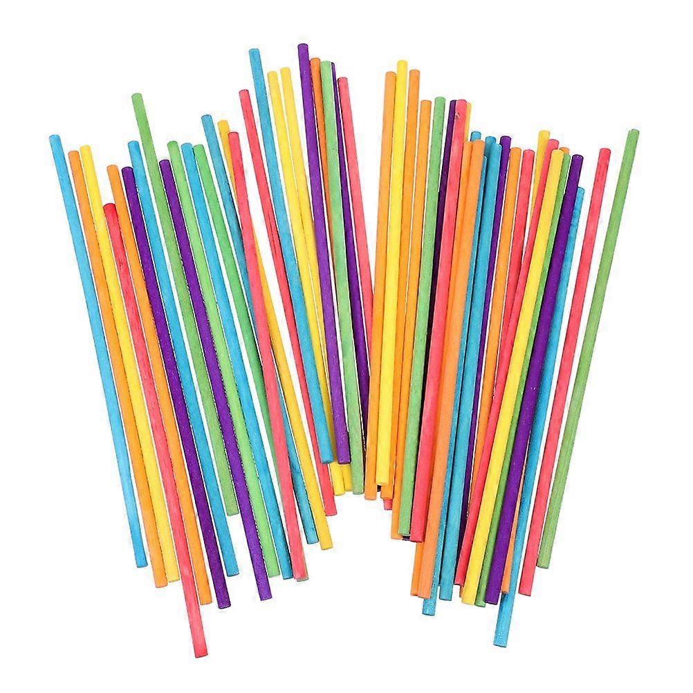 50Pcs χρωματιστά ραβδιά ρυθμού ξύλινα μουσικά ραβδιά μουσικής μικρά παιδιά μουσικά ραβδιά