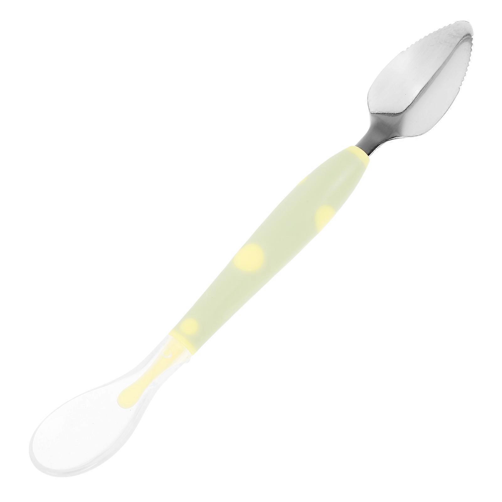 Spoon Baby Tableware Complementary Food Feeding Portable High-temperature Boiling Assorted Color 22.00X4.00X1.00CM Silicone 1Pcs