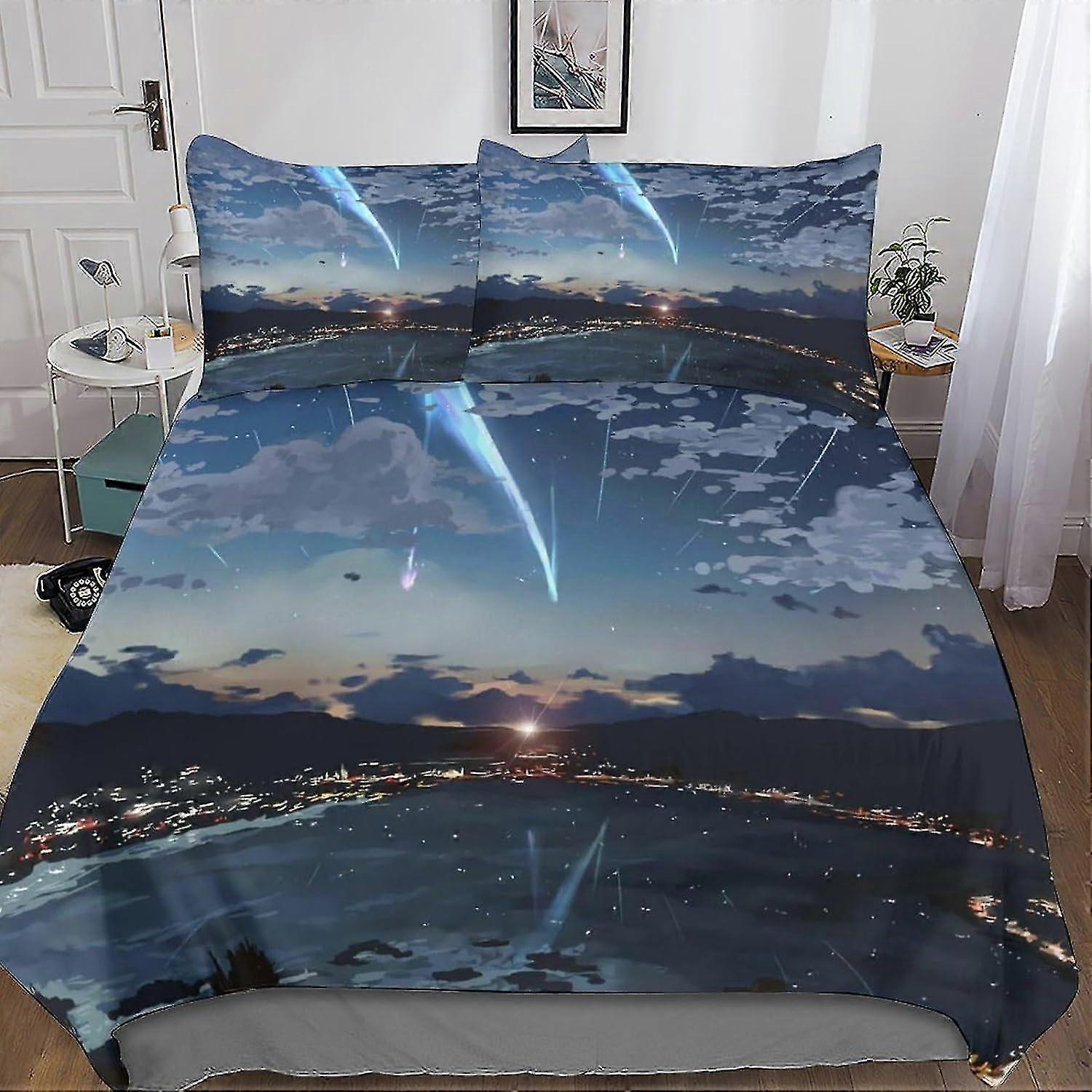 Conjunto de Cama com Capa de Edredom 3D para Meninos e Meninas, Colcha de Microfibra Ultra Macia com Fecho de Zíper, 3 Peças