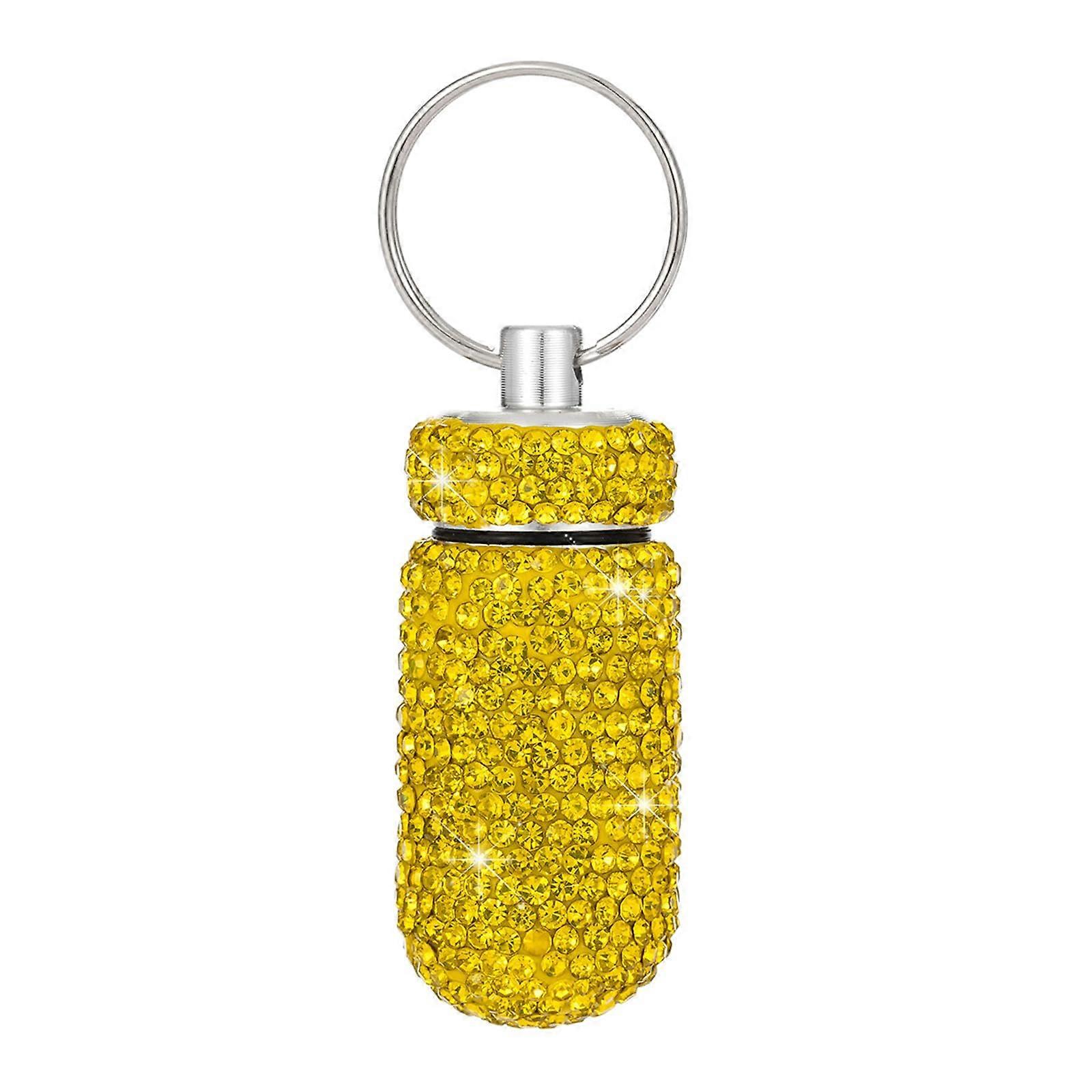 Bubbles Small Pill Holder Aluminium Alloy Travel Container for Daily Use, Compact Design, Lightweight, Durable