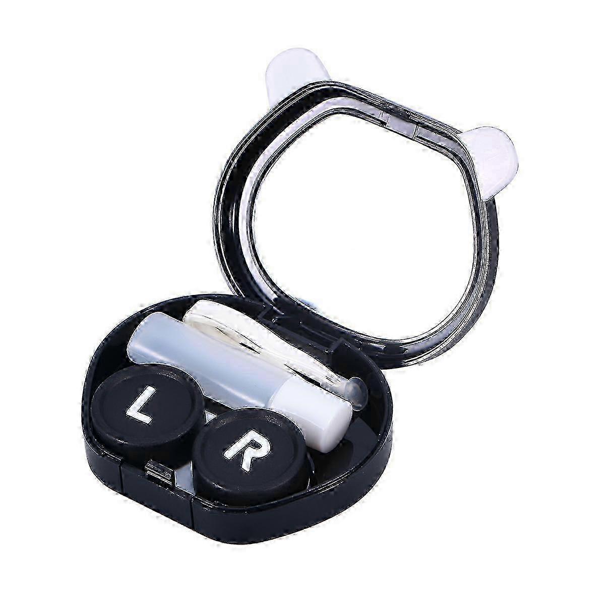 Panda Box Lens Care Travel Kit with Easy Carry Mirror - Compact Cleaning Case in Assorted Colors for Glasses & Optics