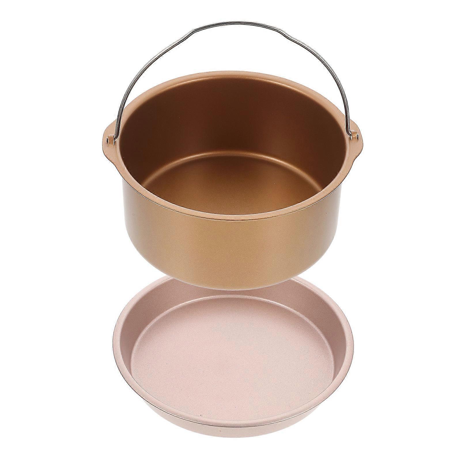 Non Stick Cake Baking Mold Set with Handle Food Grade Air Fryer Accessories for Cakes, Breads, and Pizzas
