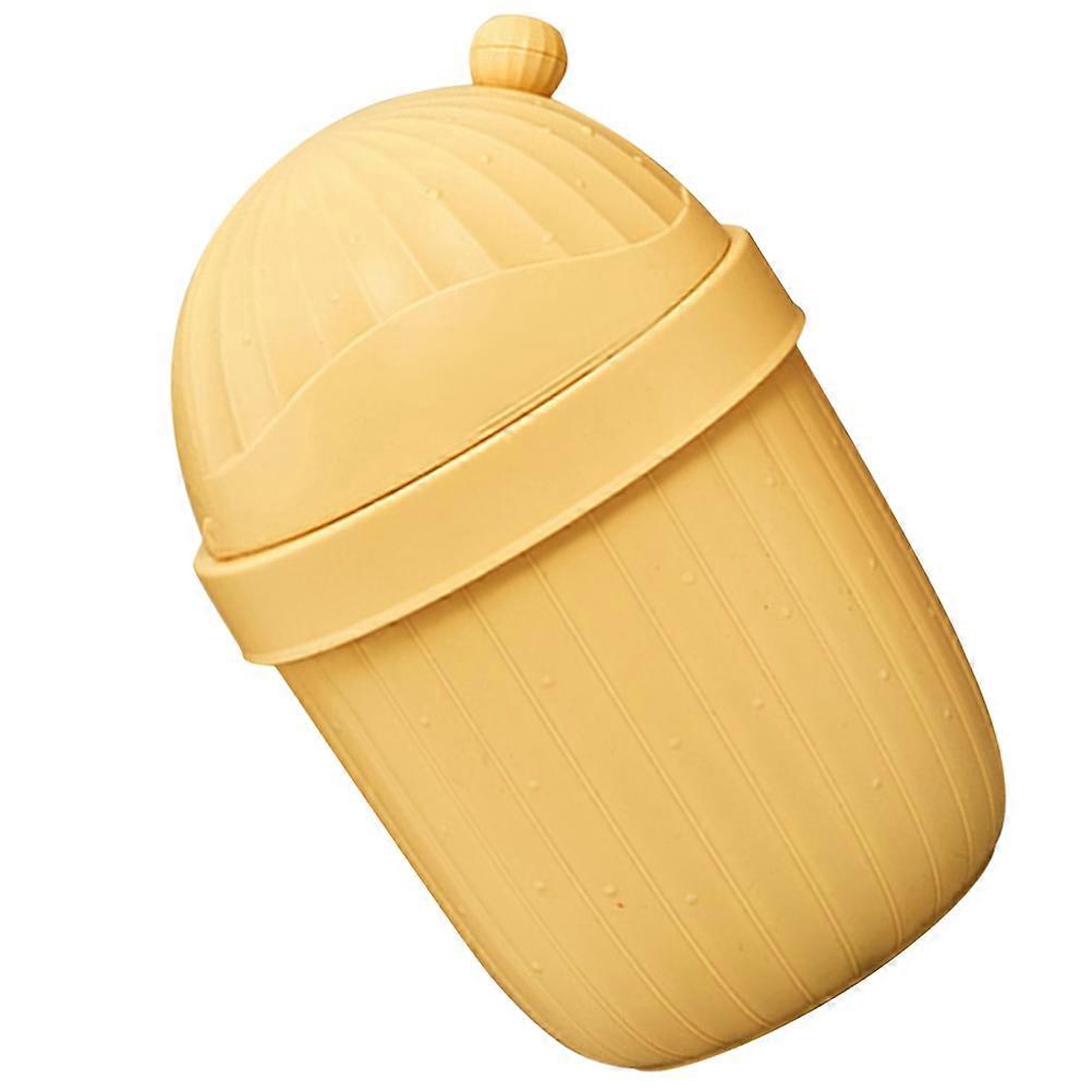 Hemoton 1 Set Desktop Mini Trash Bin Office Paper Bin Plastic Desk Trash Can with Lid