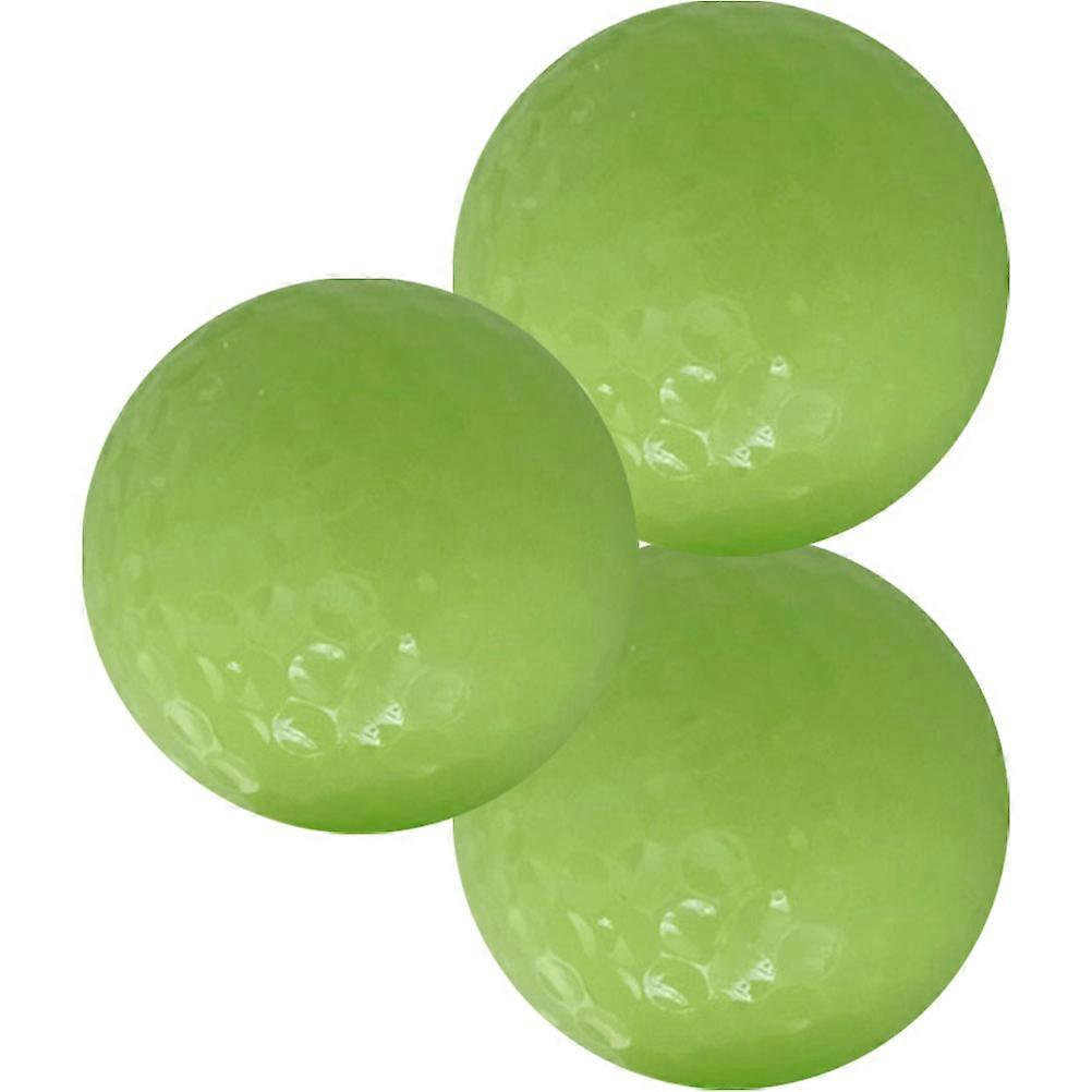 3pcs Luminous Fluorescent Golf Balls for Night Play – Soft Material, Ideal for Golf Enthusiasts